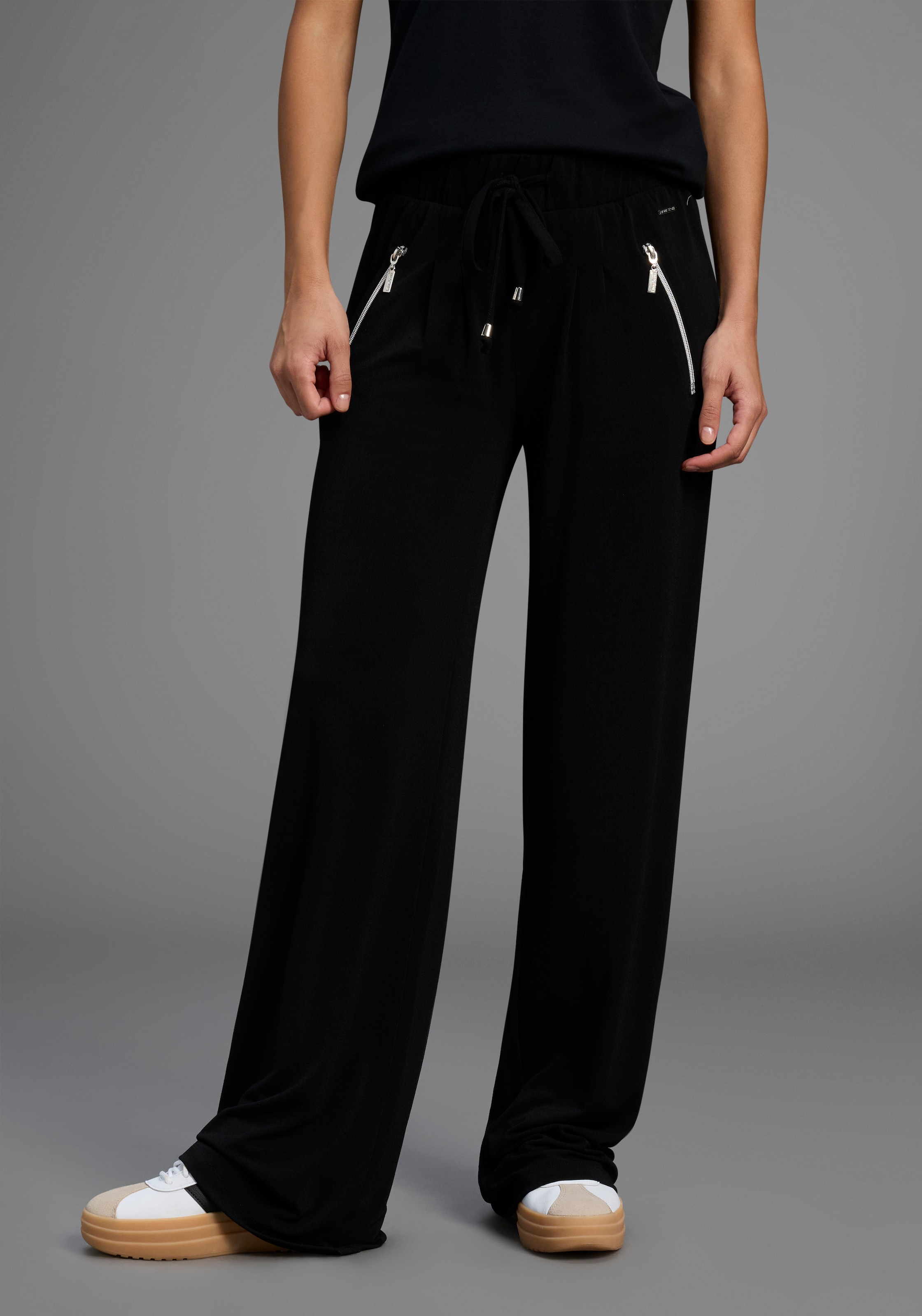 Laura Scott Jerseyhose, Bequemer Stoff mit Reißverschlusstaschen günstig online kaufen