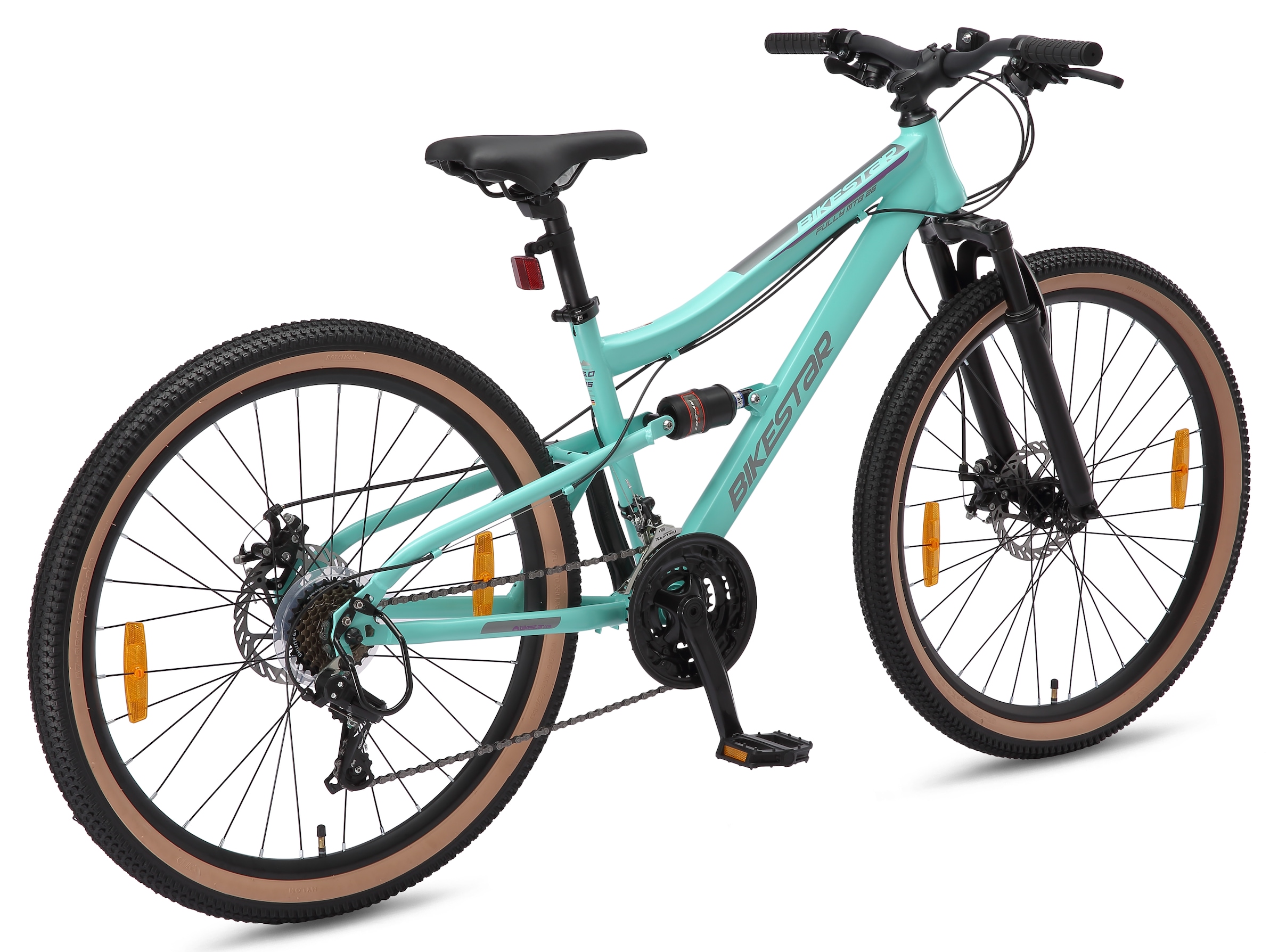 Bikestar Mountainbike 21 Gang Shimano RD-TY300 Schaltwerk Kettenschaltung für Damen und Herren, Kettenschaltung