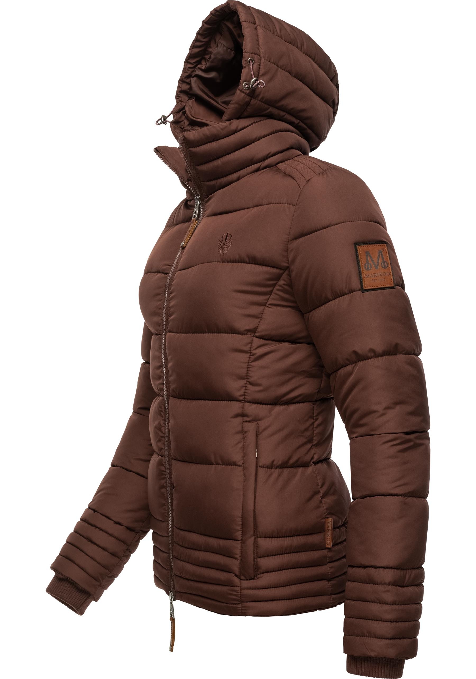 Marikoo Winterjacke »Sole«, mit Kapuze, modisch taillierte Damen Steppjacke für den Winter