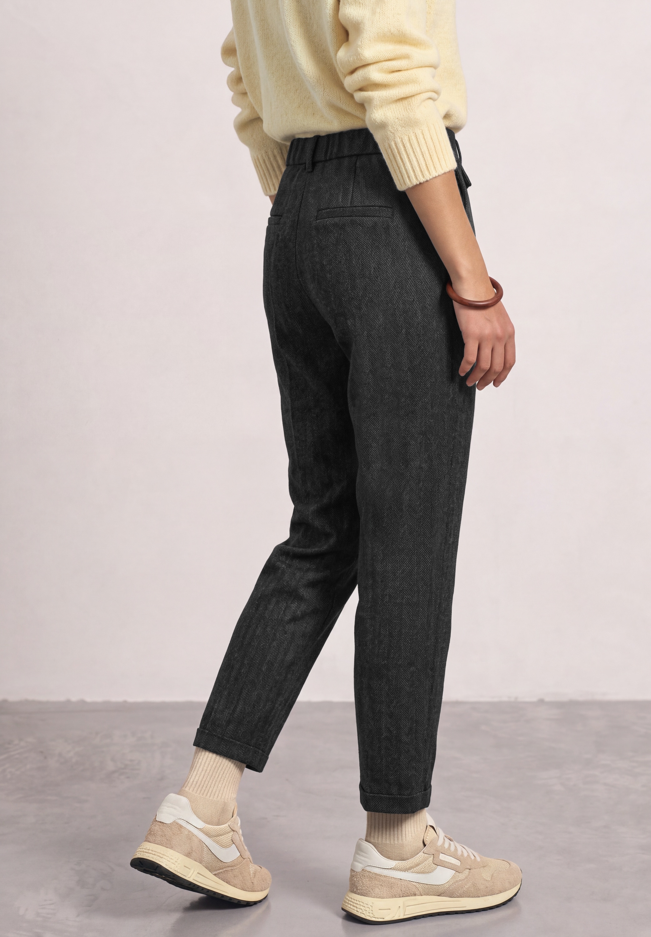 STREET ONE Chinohose  kariert