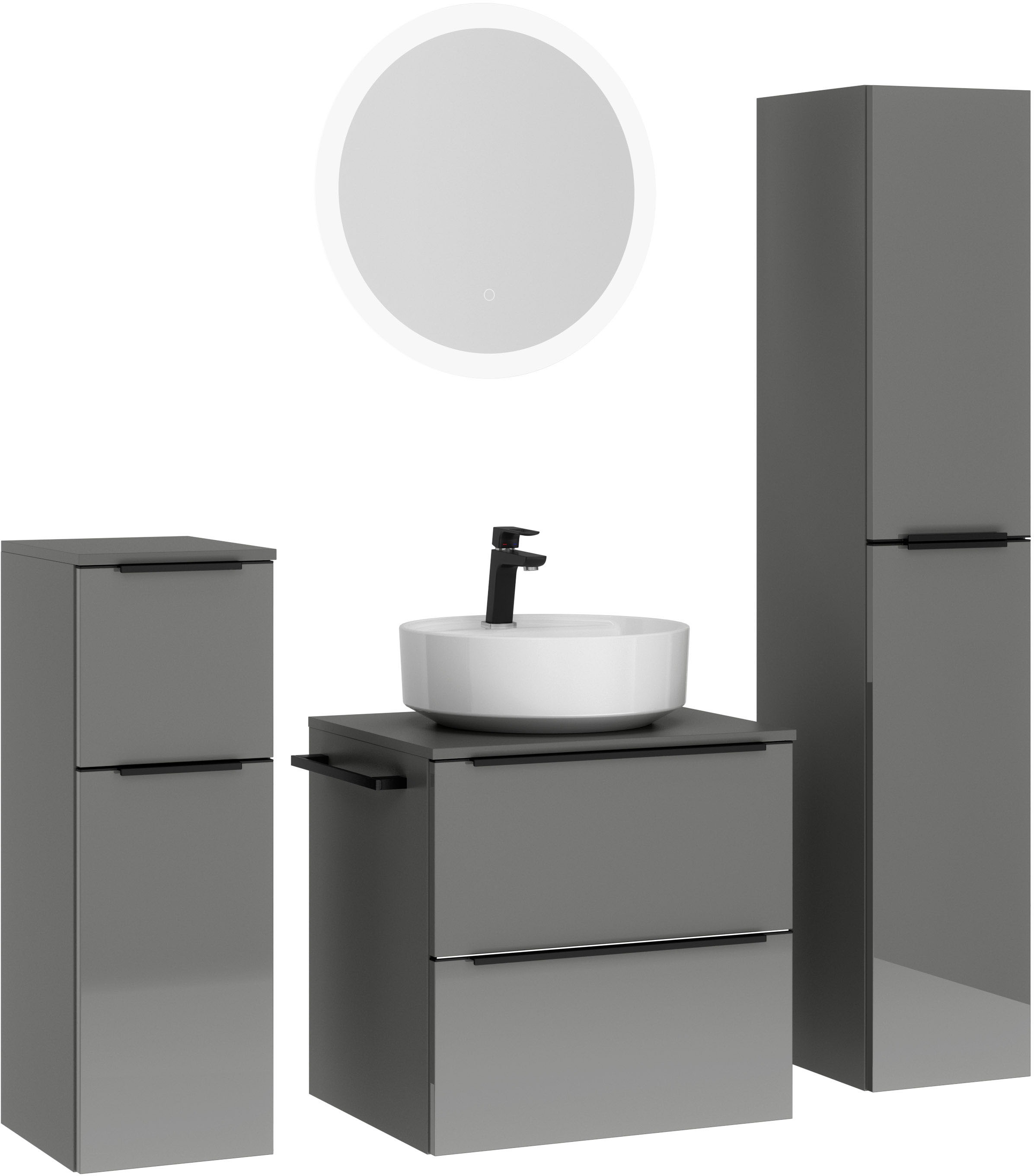 nobilia Badmöbel-Set "Alvene" vormontiert, mit Soft-Close, 4 Stk. tlg. günstig online kaufen