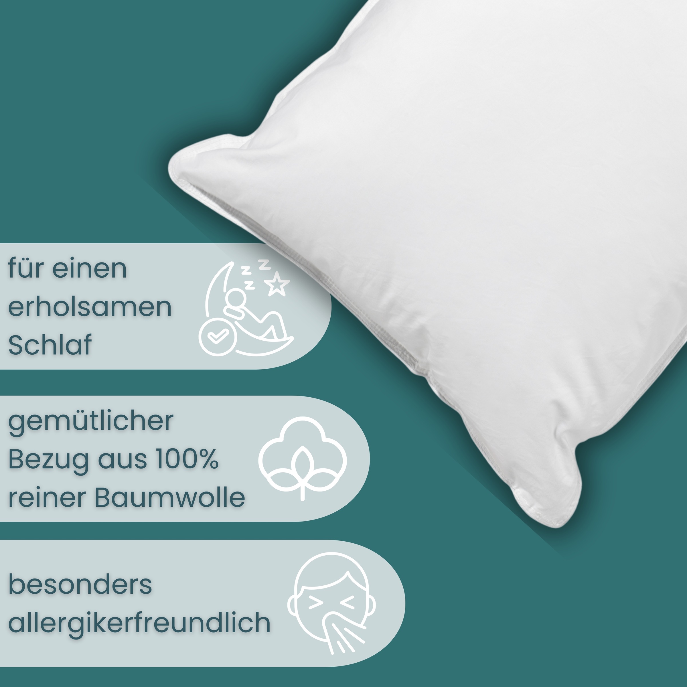 OTTO home Wasserkissen »Aavon, Wasserkissen, Nackenstützkissen 40 x 80 cm« individuell anpassbare Füllmenge, Bezug abnehmbar und waschbar