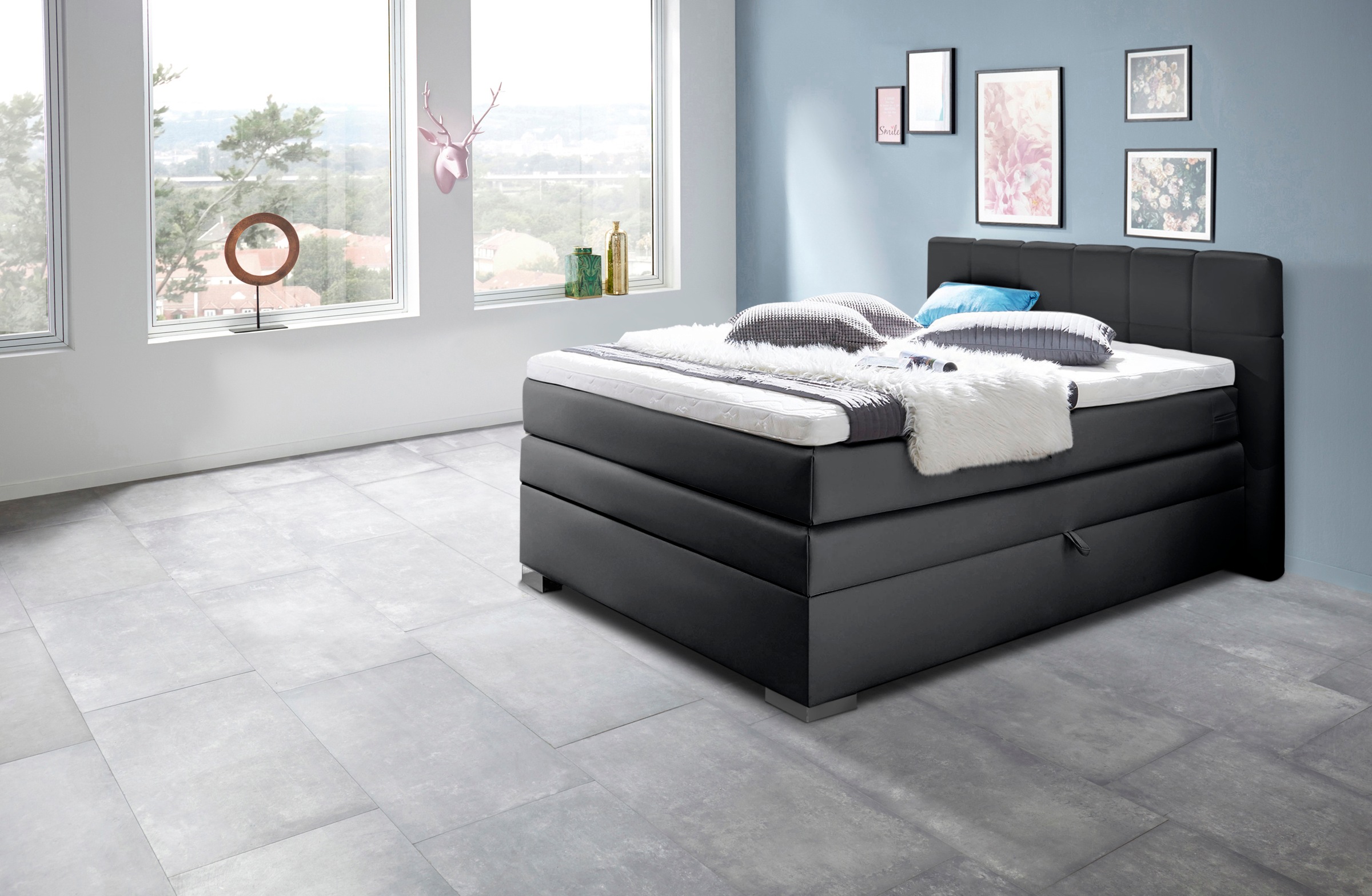 INOSIGN Boxspringbett »Airdrie«, inkl. Bettkasten und Topper