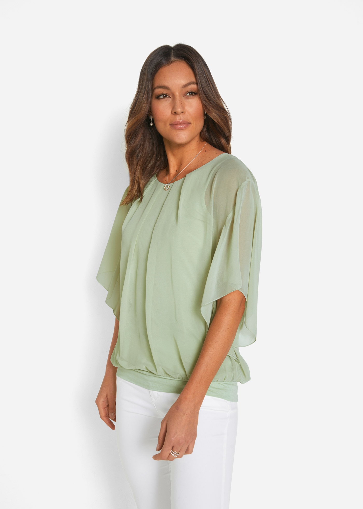 bonprix Chiffonbluse "Chiffonbluse mit Untertop" Chiffonbluse mit Untertop günstig online kaufen