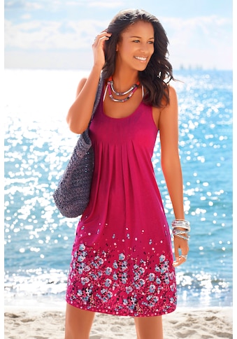 Strandkleid, mit Blumenprint, Strandmode, Strandbekleidung