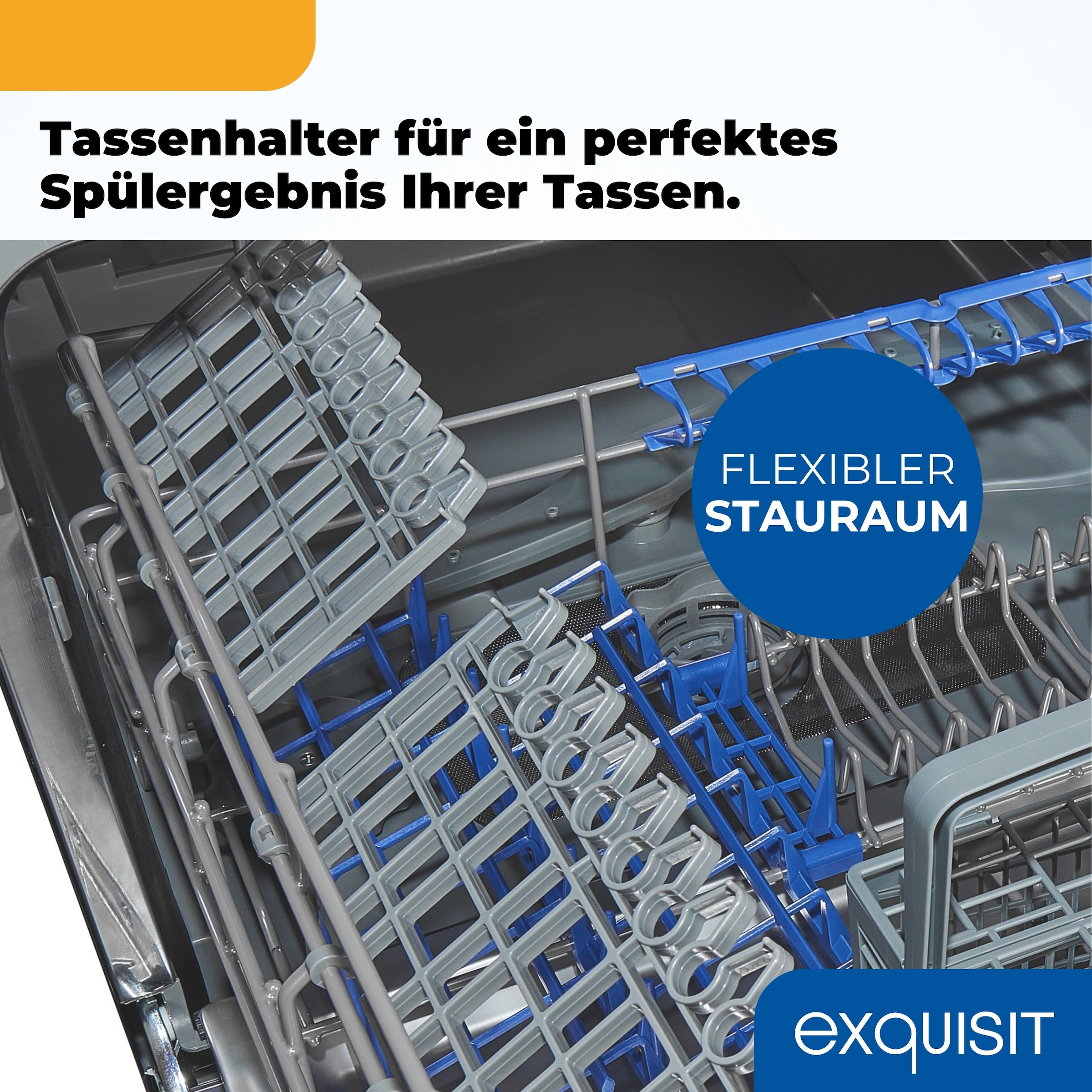 exquisit vollintegrierbarer Geschirrspüler 1060 »EGSP1060-E-030D« 6,5 l 6 tlg. Maßgedecke Kompakt in Arbeitshöhe einbaubar - Rückenschonendes Geschirreinräumen