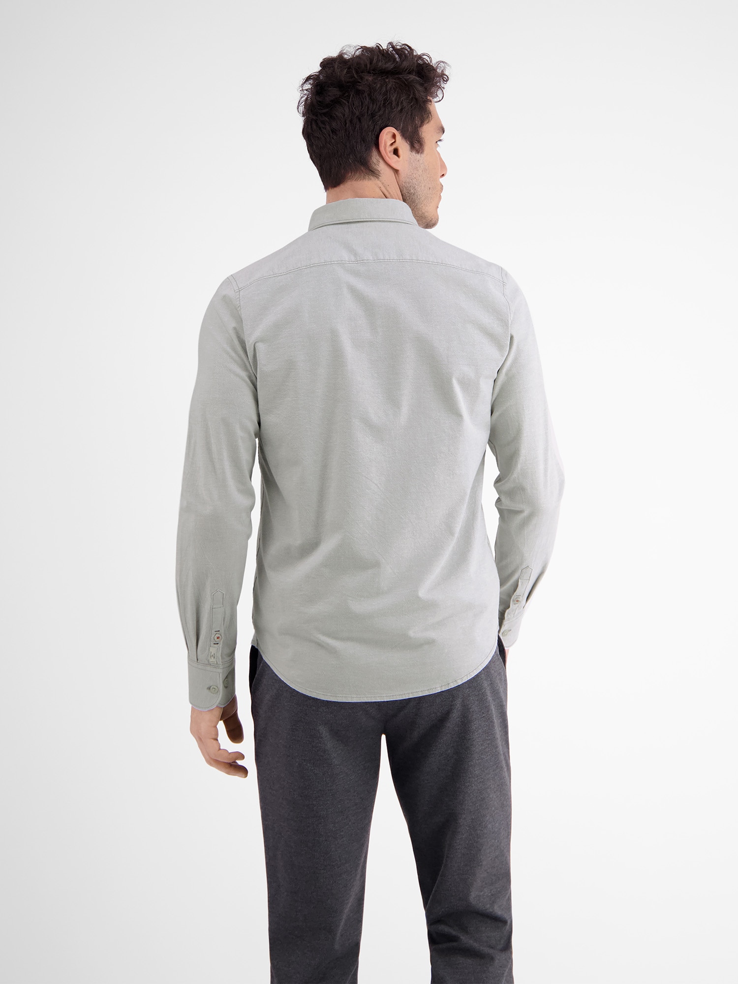 LERROS Langarmhemd »LERROS Unifarbenes Oxfordhemd«