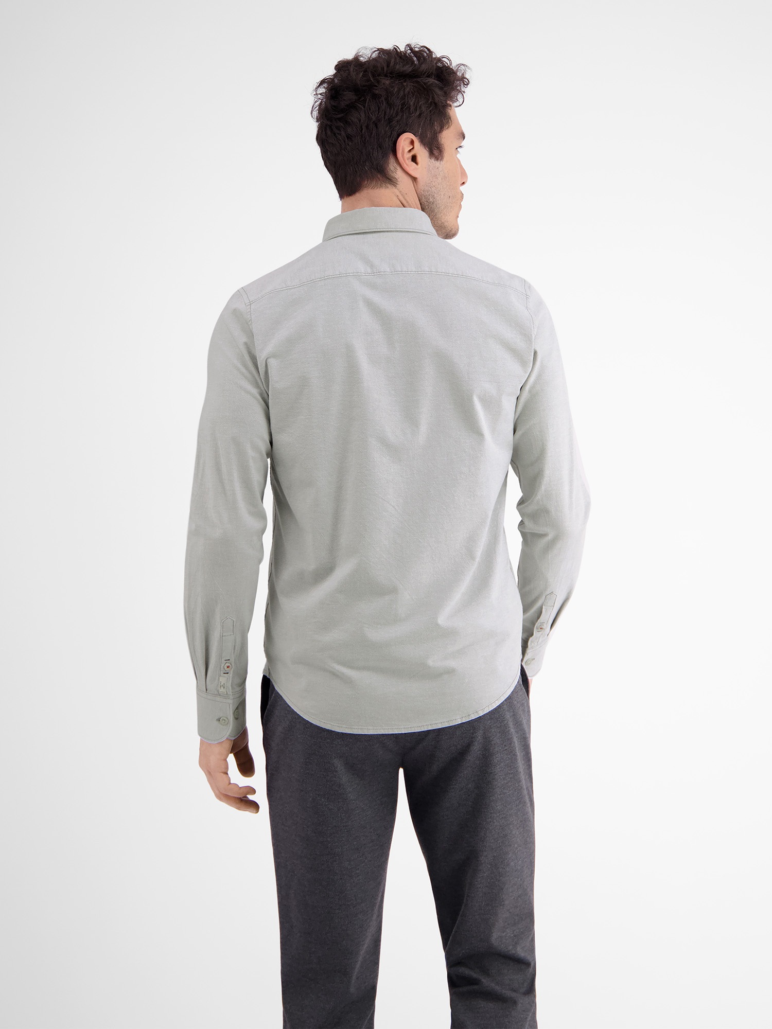 LERROS Langarmhemd "Unifarbenes Oxfordhemd" günstig online kaufen