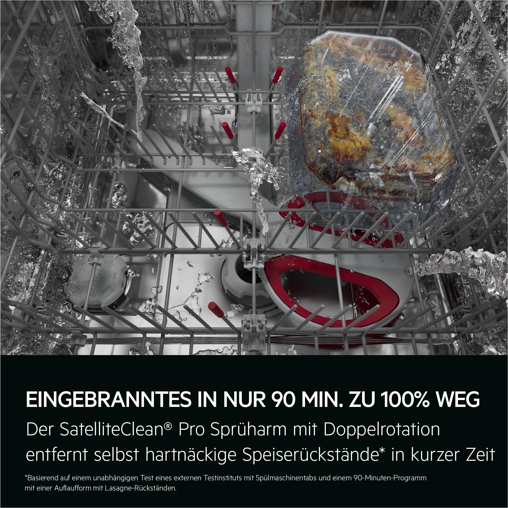 AEG Unterbaugeschirrspüler 9000 »GU9200X2SCM« Leise Spülmaschine 38 dB kraftvoll gegen Eingebranntes EEK A-10%