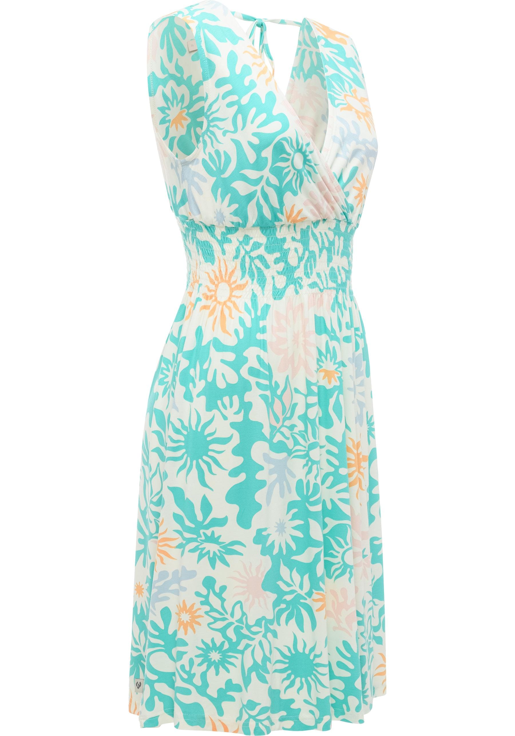 Ragwear Sommerkleid »Aini Print« Ohne Taschen Leichtes gemustertes Damen Kleid