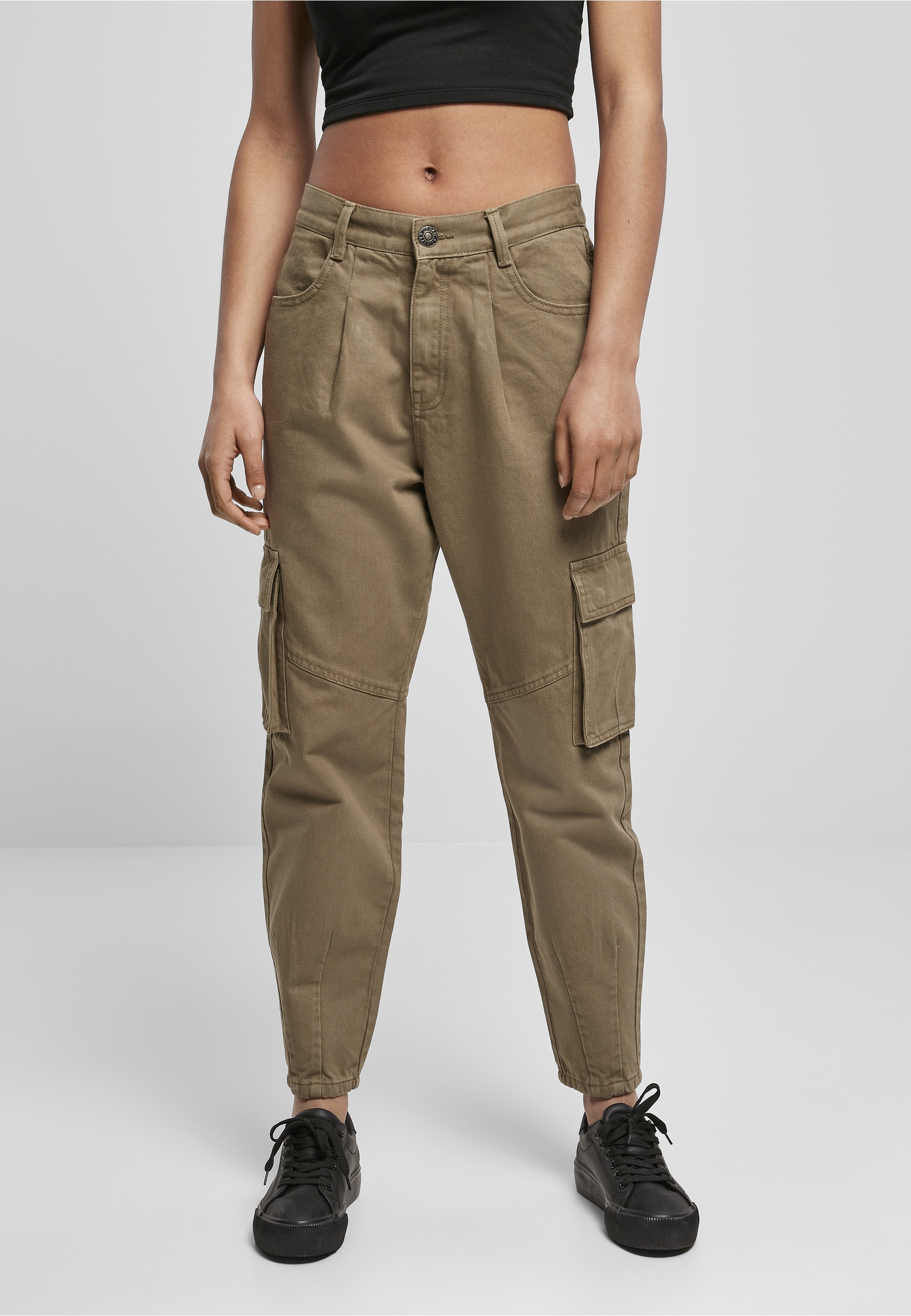 URBAN CLASSICS Cargohose »Urban Classics Damen Ladies Ballon Fit Cargo Twill Pants«