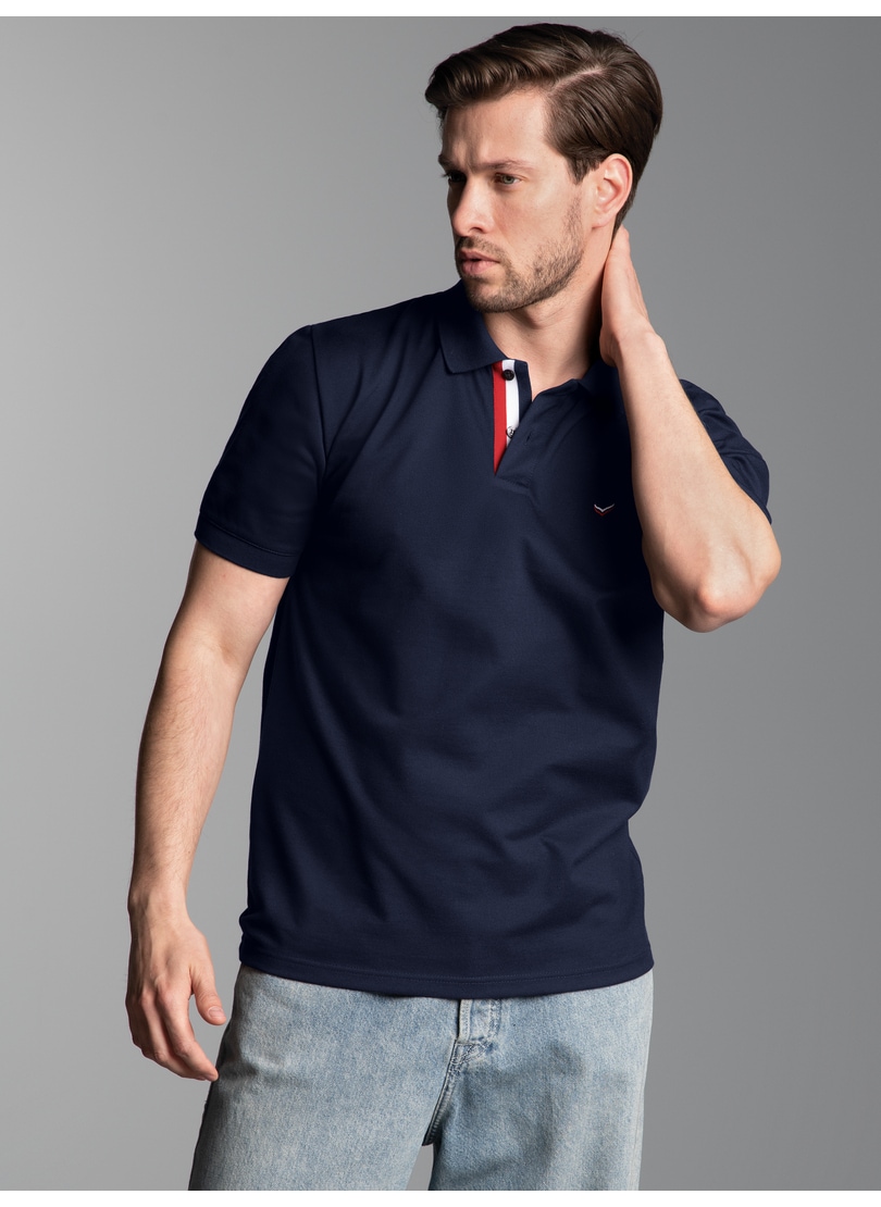 Trigema Poloshirt "TRIGEMA Poloshirt mit dreifarbiger Knopfleiste", 1 Stk. günstig online kaufen