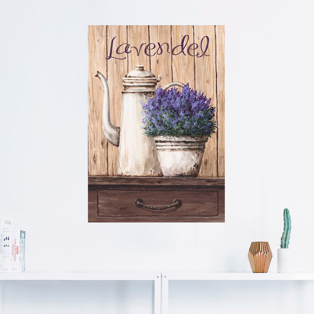Artland Wandbild »Lavendel«, Vasen & Töpfe, (1 St.)