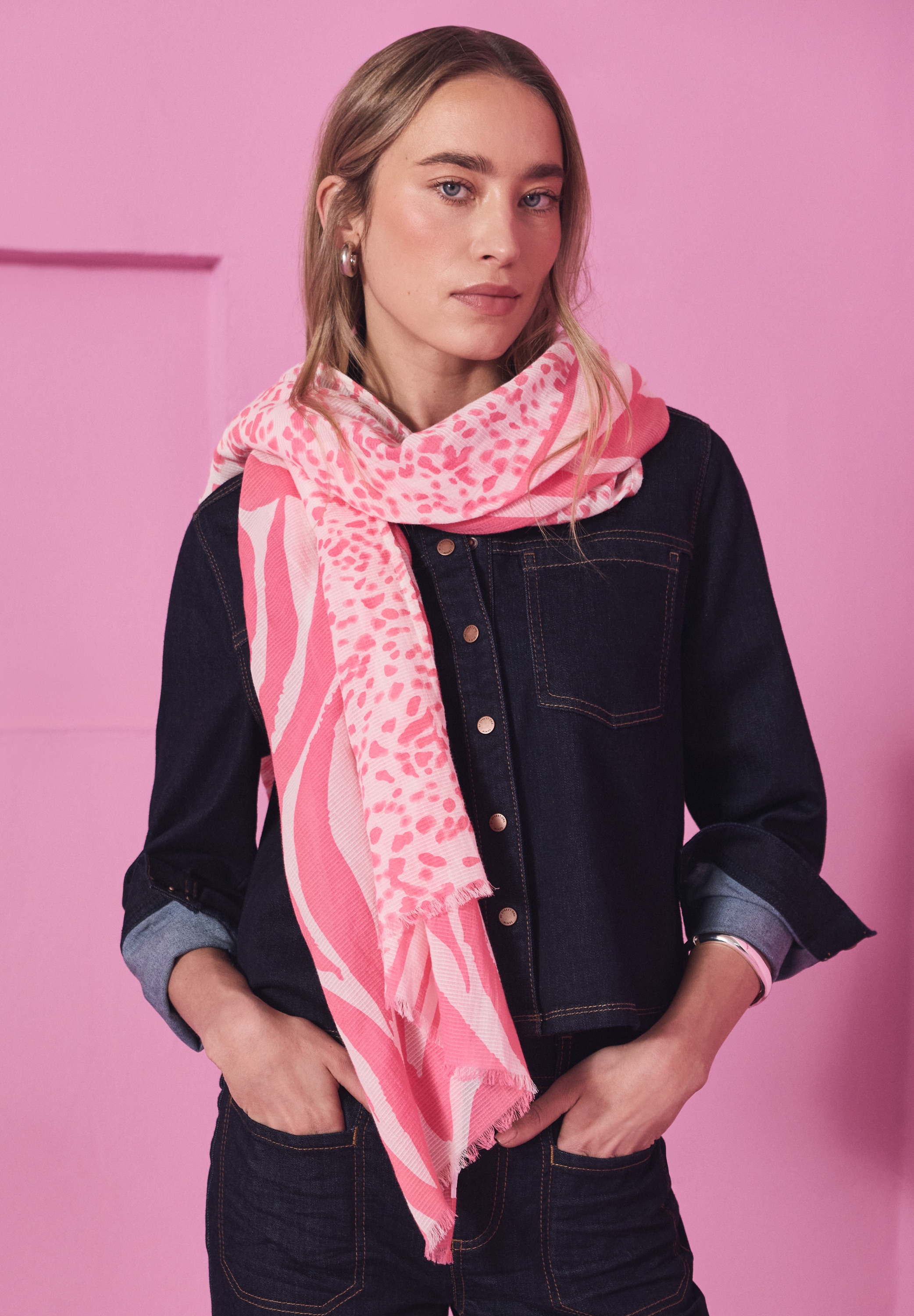 STREET ONE Schal mit Mustermix