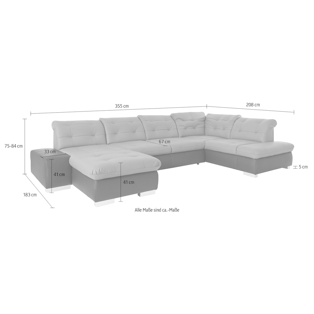 sit&more Wohnlandschaft »Palomino U-Form«