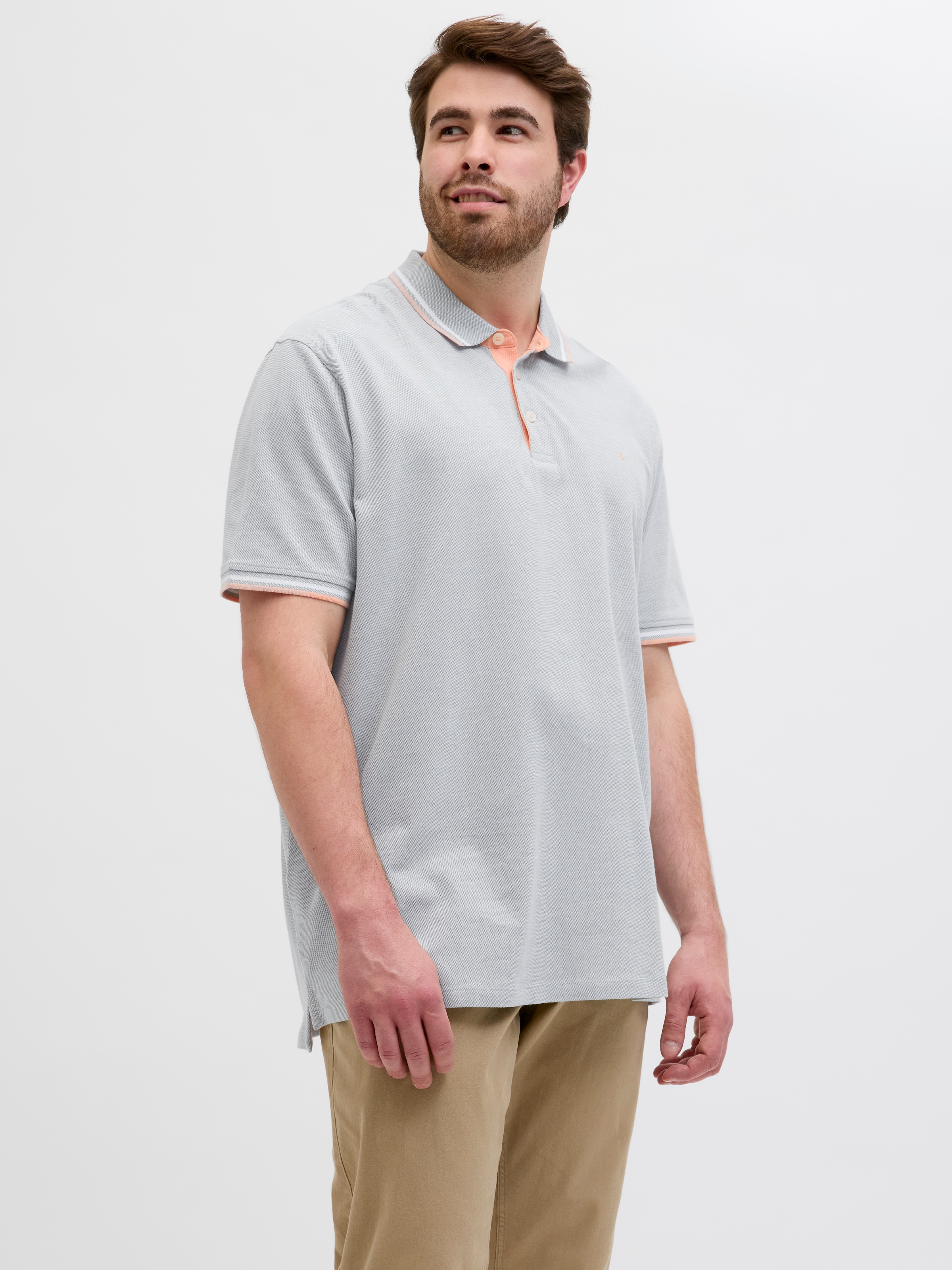 Jack & Jones PlusSize "JJEPAULOS POLO SS NOOS PLS" mit Logo Stickerei günstig online kaufen