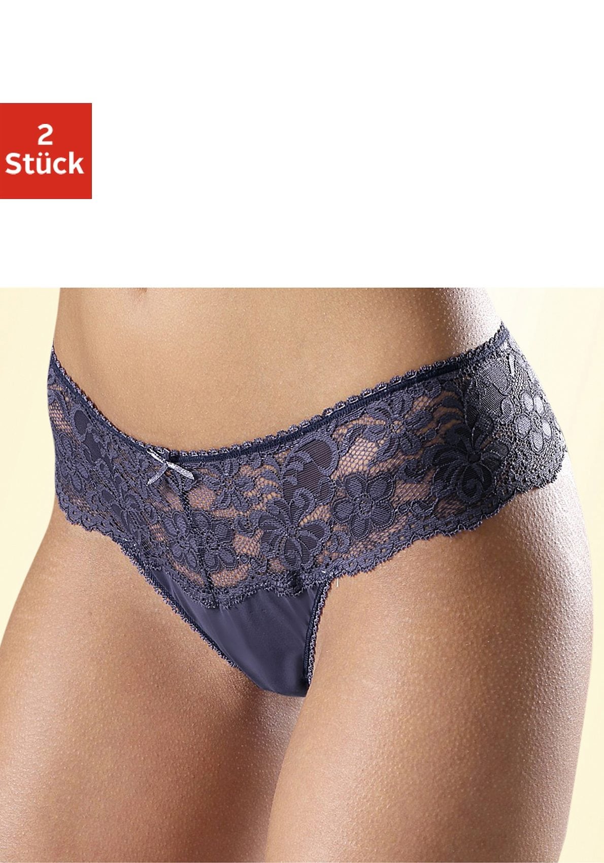 Nuance by Lascana String "mit breitem Spitzenband, als Dessous-Set kombinierbar" Packung, sexy Dessous, sexy Unterwäsche