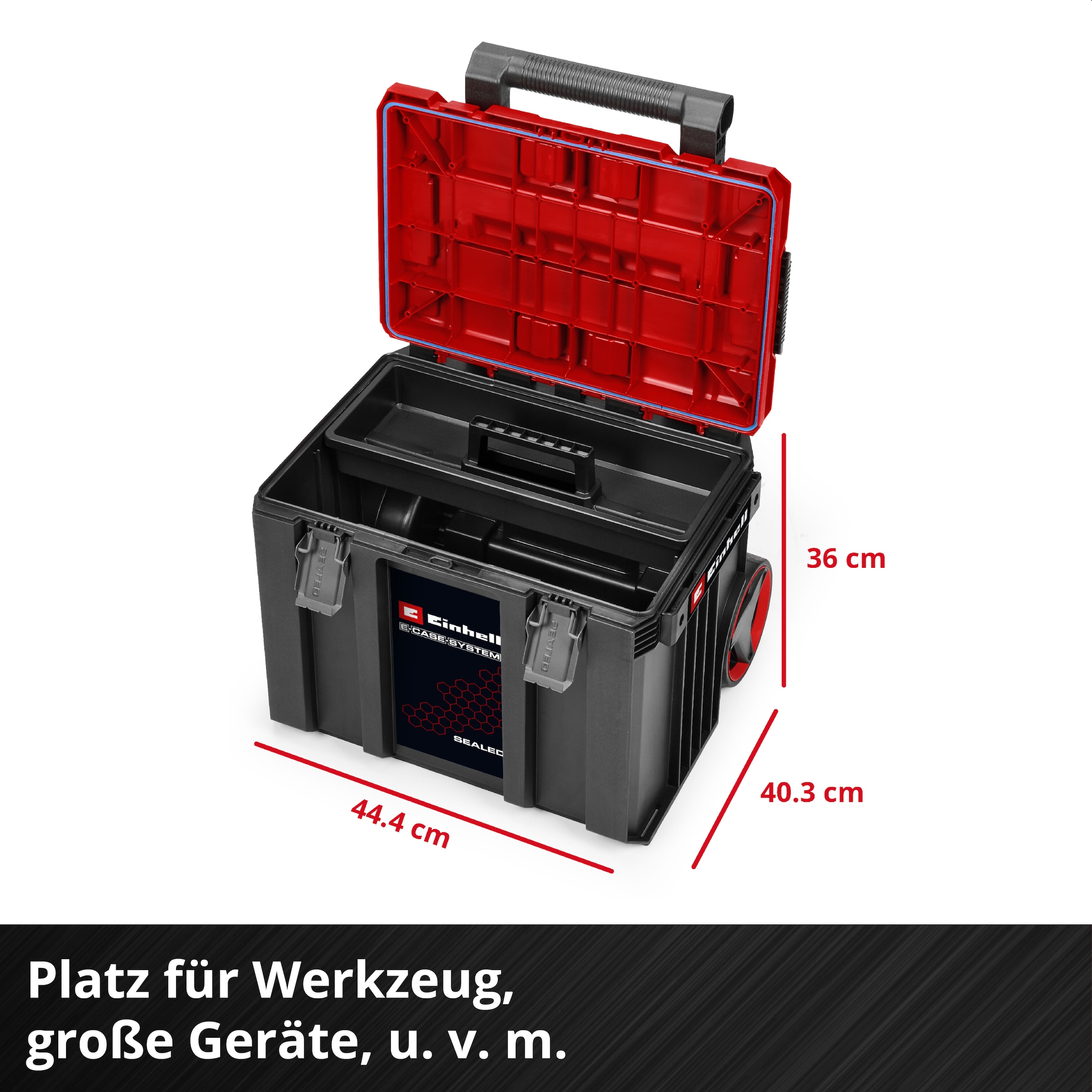 Einhell Werkzeugkoffer »E-Case L with wheels SEALED«