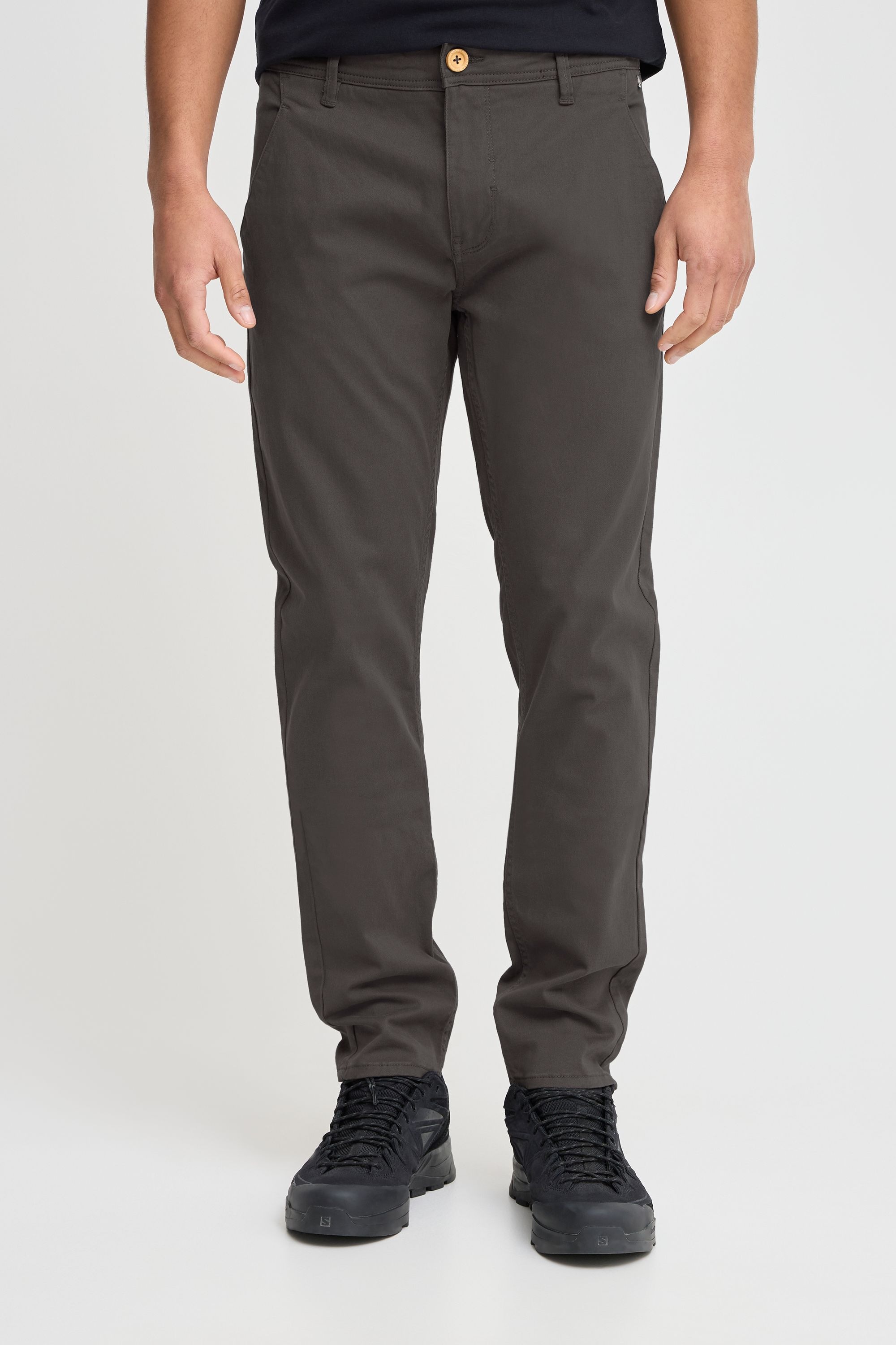 Chinohose BLEND "Chinohose BHNatan", Herren, Gr. 32, Länge 30, grau (asphalt), Obermaterial: 98% Baumwolle CO. 2% Elasthan EL., Hosen Chinohose