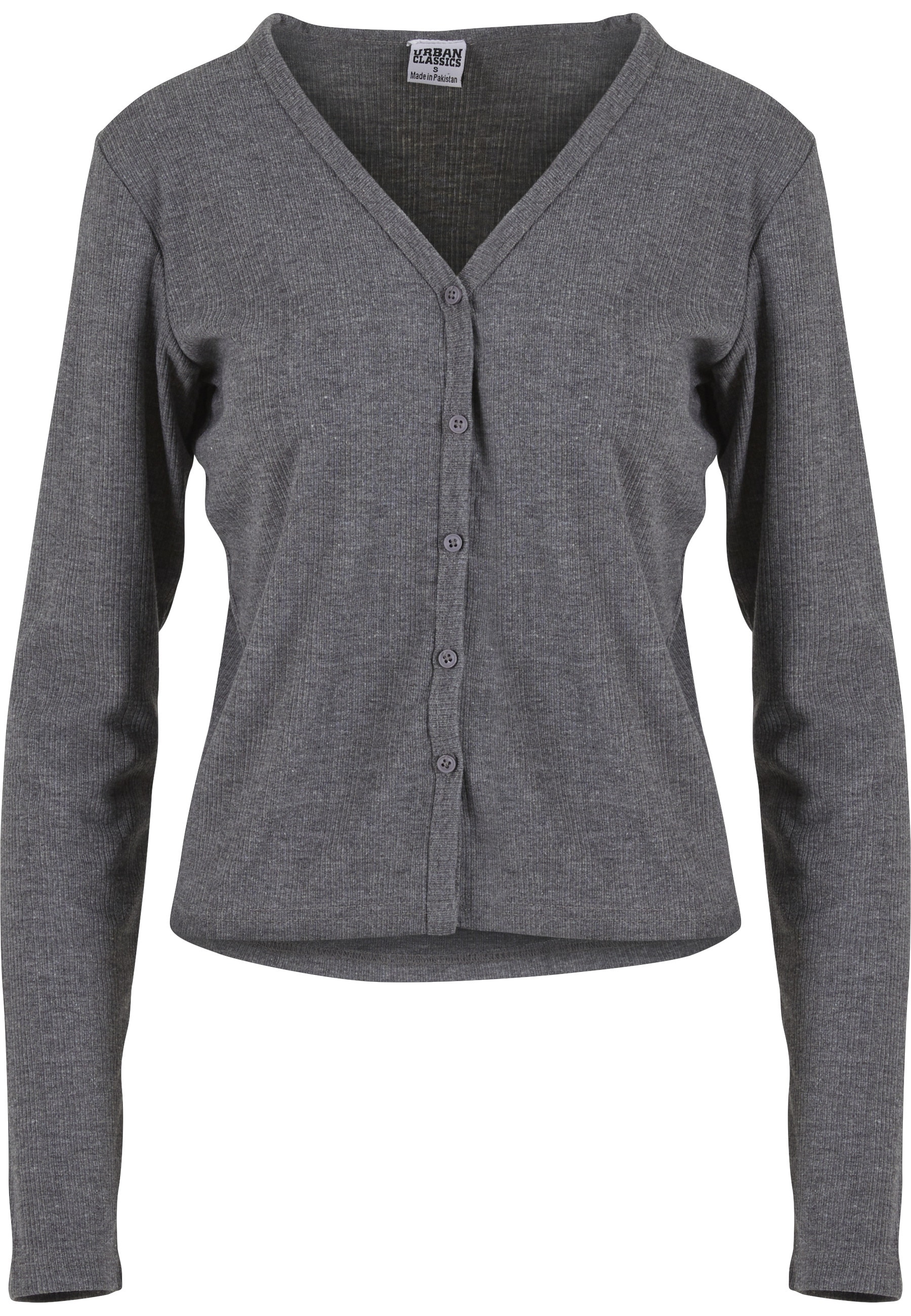 URBAN CLASSICS Strickjacke "Urban Classics Ladies Rib Cardigan" 1 Stk. günstig online kaufen