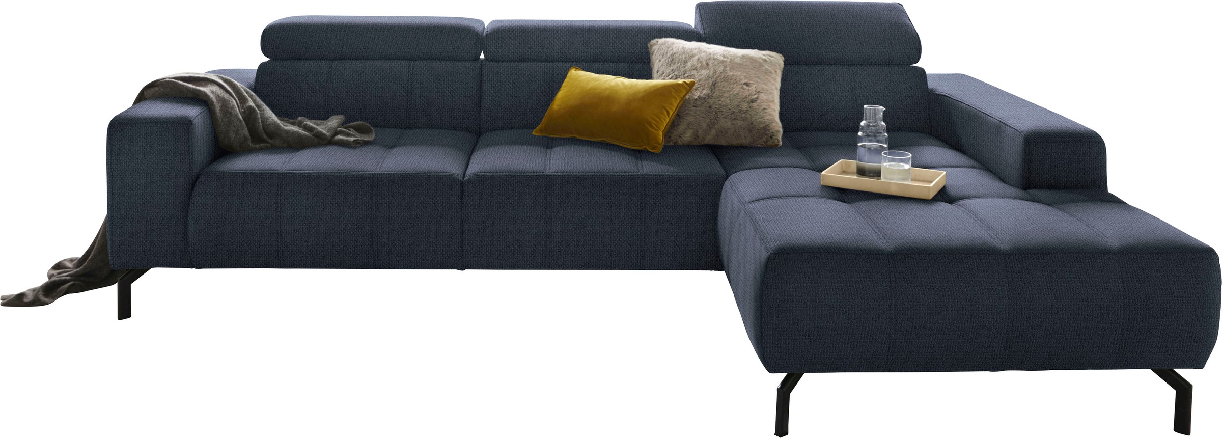 DOMO collection Ecksofa "Cunelli tolle Sitznähte als Designelement, fester günstig online kaufen