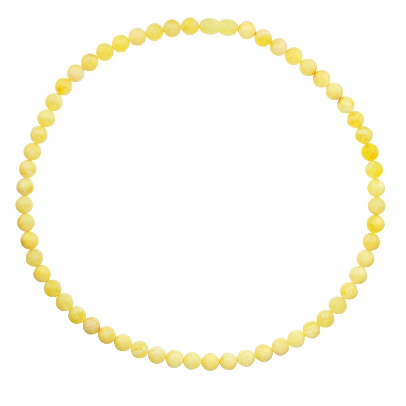 OSTSEE-SCHMUCK Damen Gliederkette "Ostsee-Schmuck Kette Kugel 8 mm Kette Kugel 8 mm", 45cm, Bernstein, L: 42, gelb, Bernstein, Halsketten