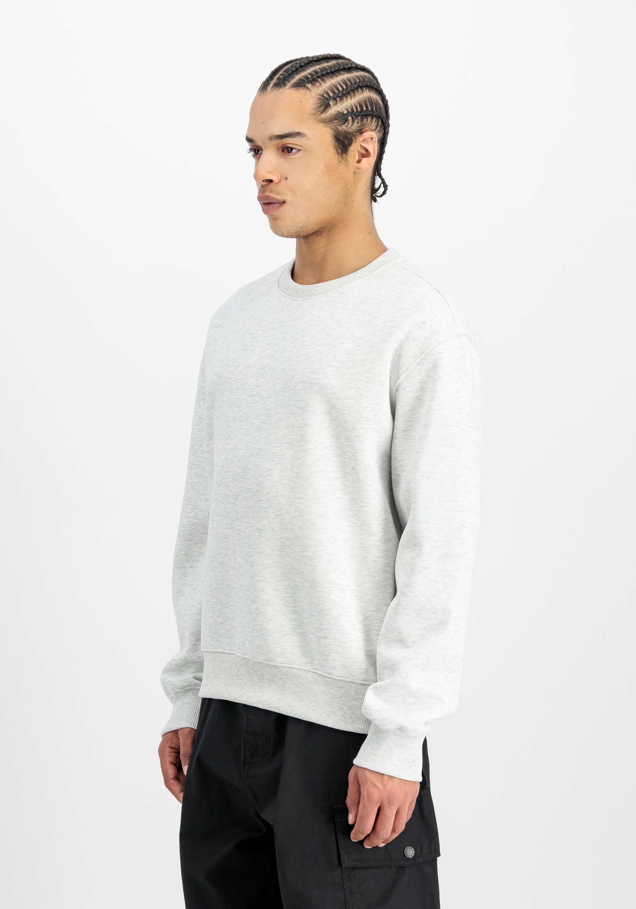 Alpha Industries Label Sweatshirt Grey M 3
