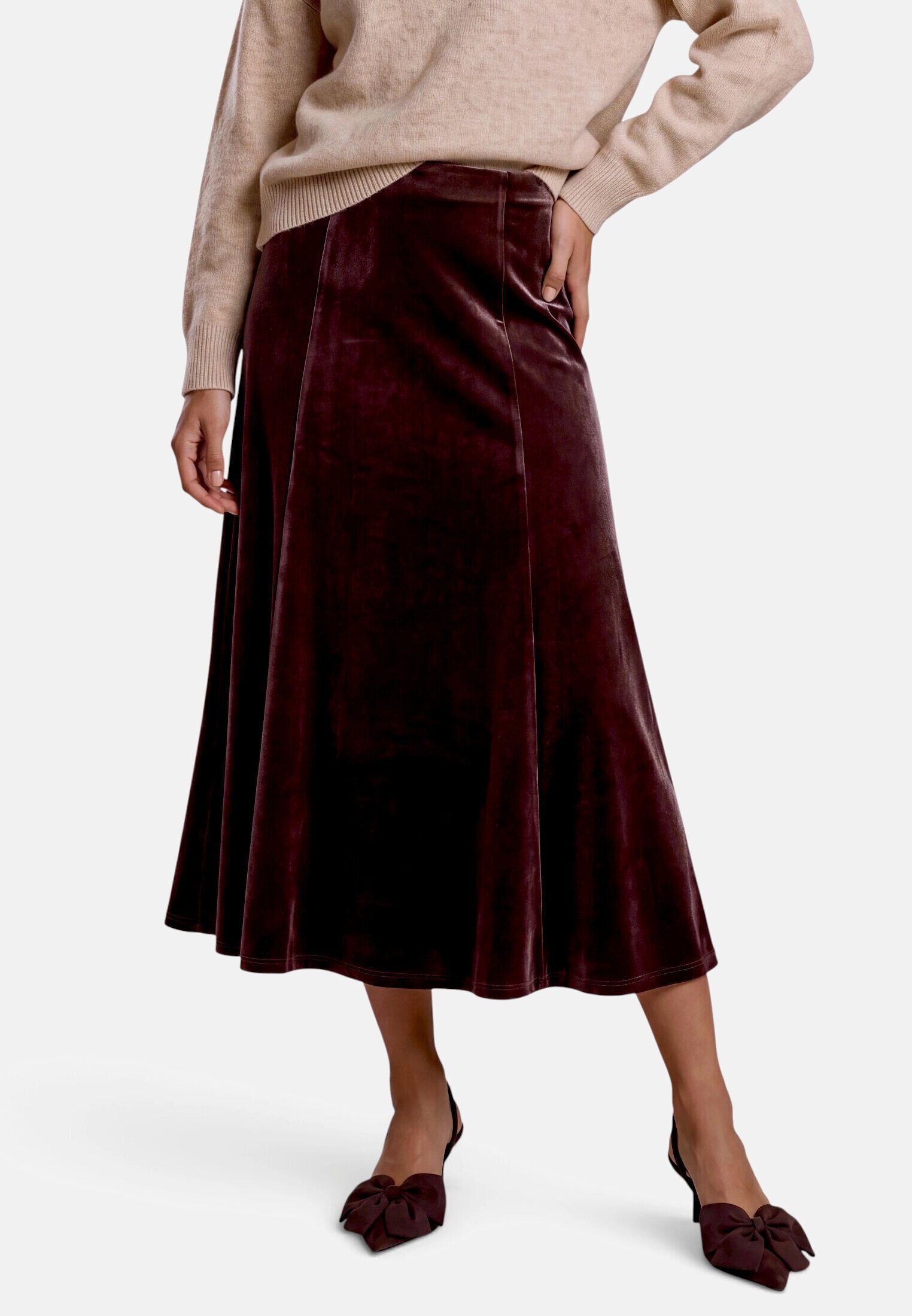 Zero Midirock »Damen mit elastischem Bund« Material
