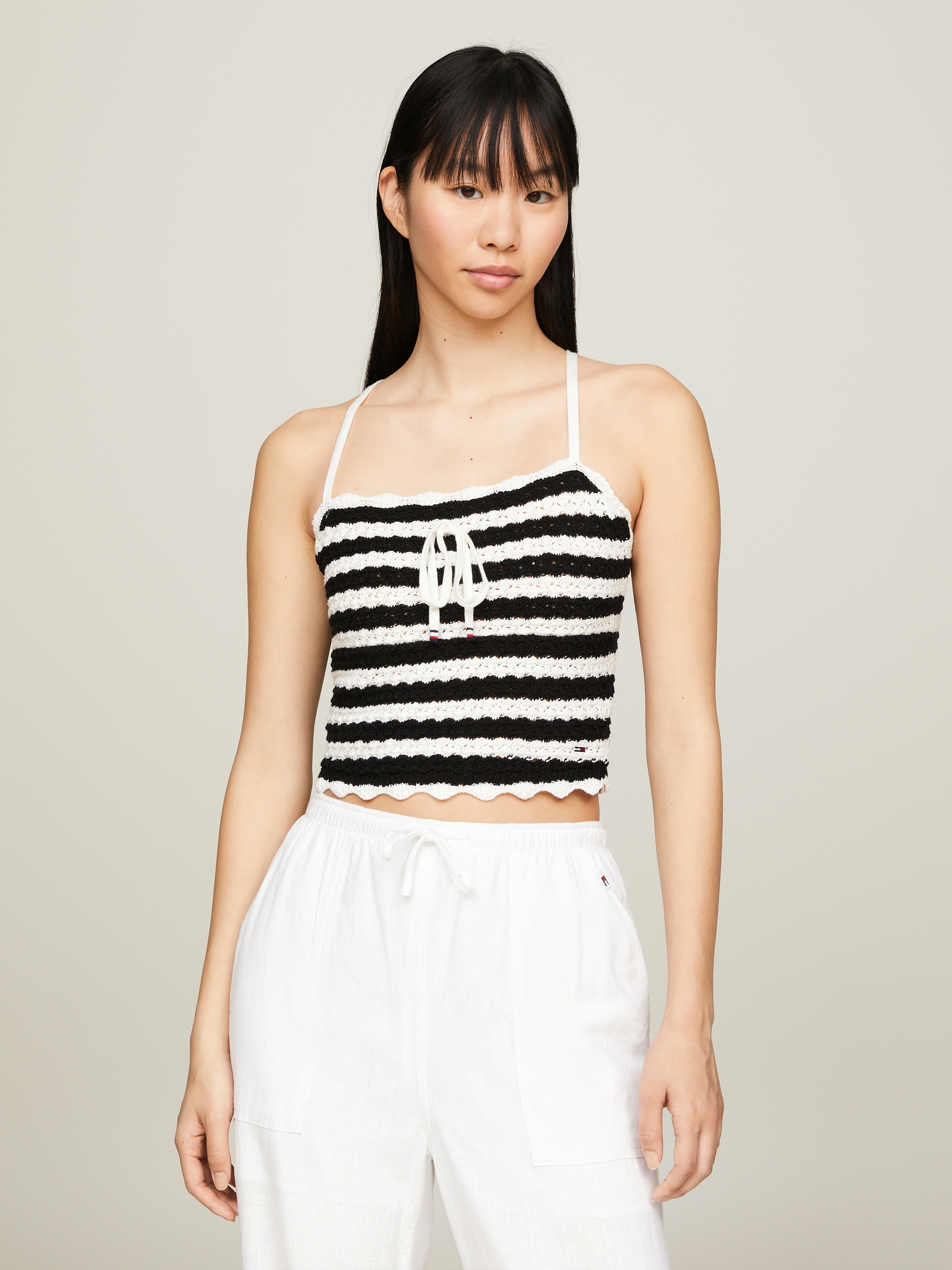 Tommy Jeans Spaghettitop "TJW CROCHET STRIPE TOP"