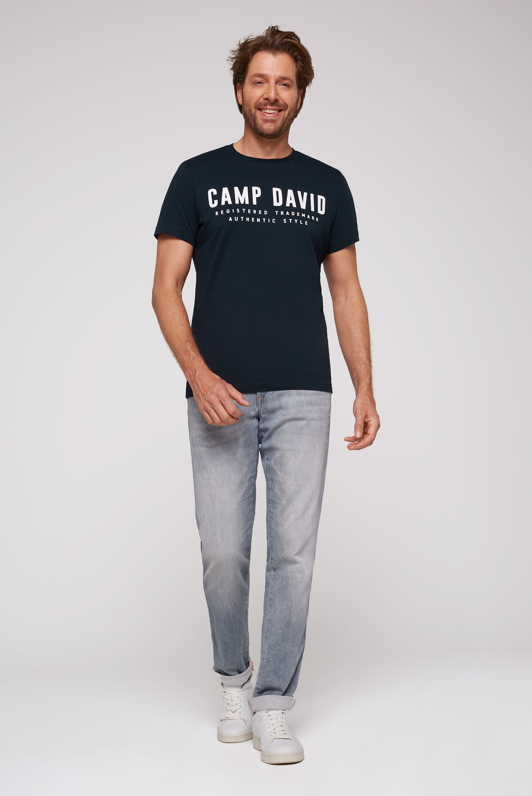 CAMP DAVID Rundhalsshirt, aus Baumwolle