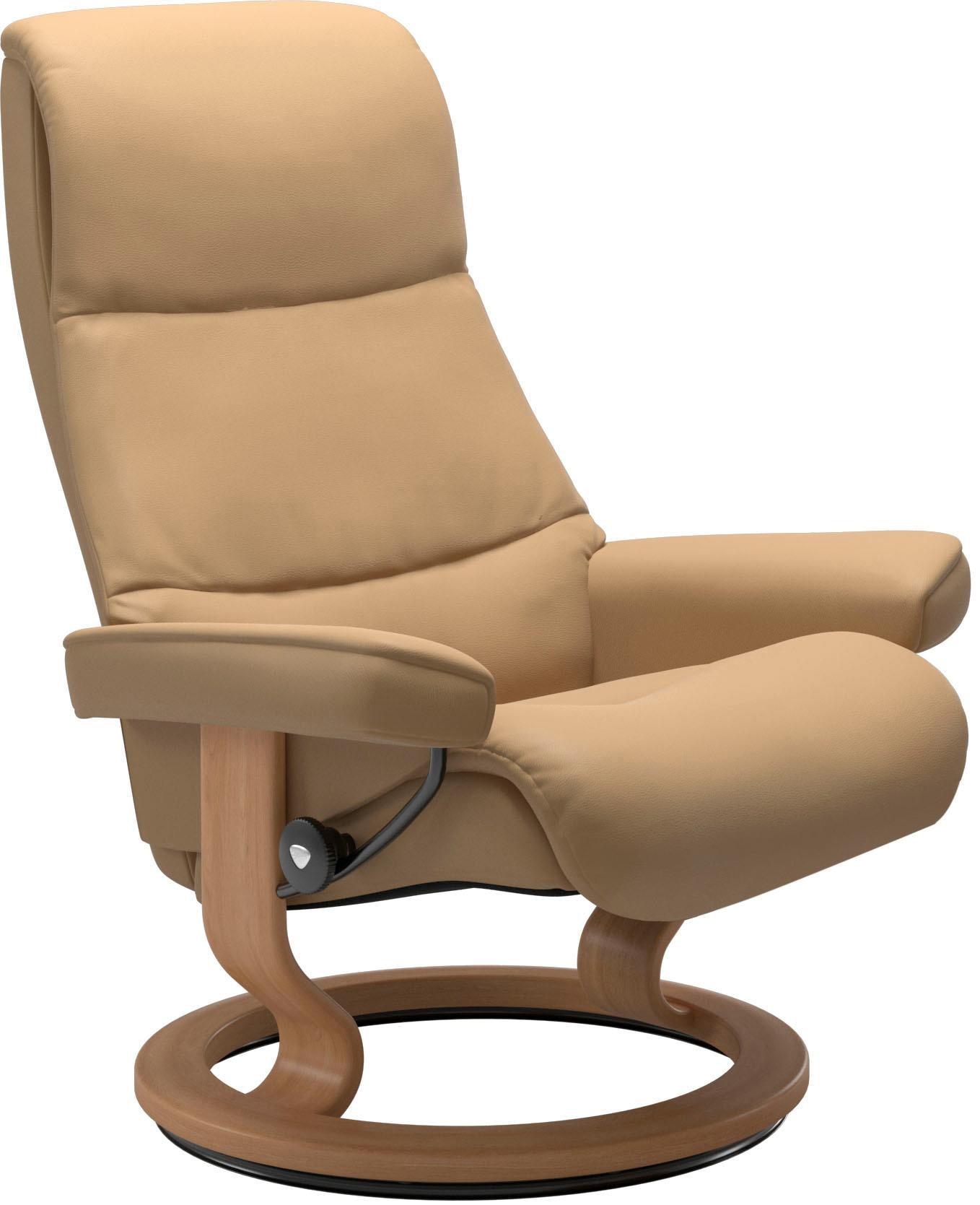 Stressless® Relaxsessel »View«, (Set, Relaxsessel mit Hocker), mit Classic Base, Größe S,Gestell Eiche