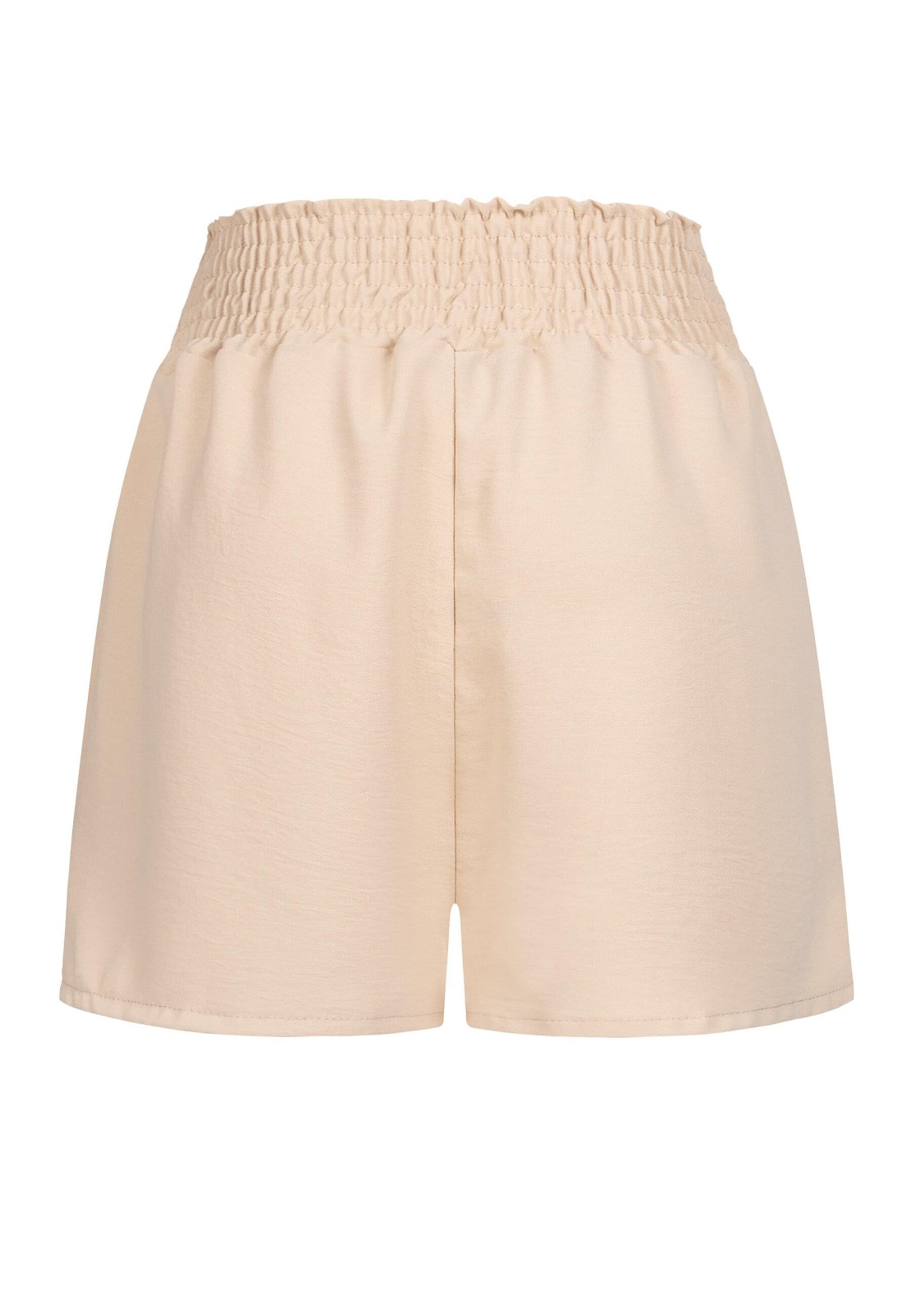 CLOUD 5IVE Shorts »CLOUD 5IVE Musselin High Waist Shorts mit Bindedetail«