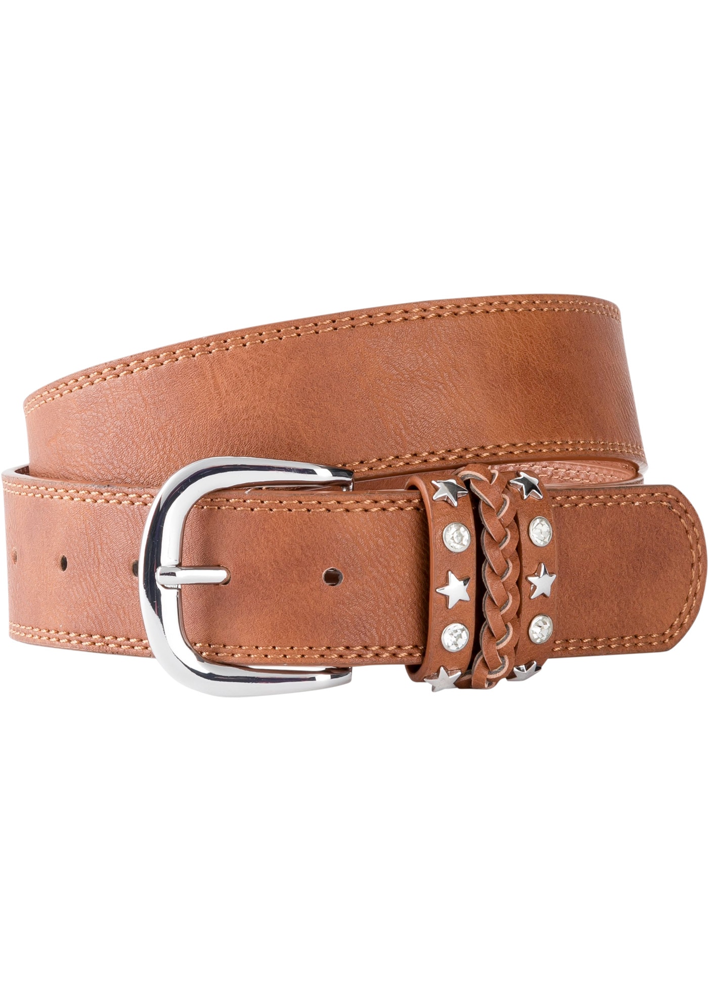 bonprix "Gürtel" aus Polyurethan, bequeme Passform, casual Stil, mit Flechtdetail