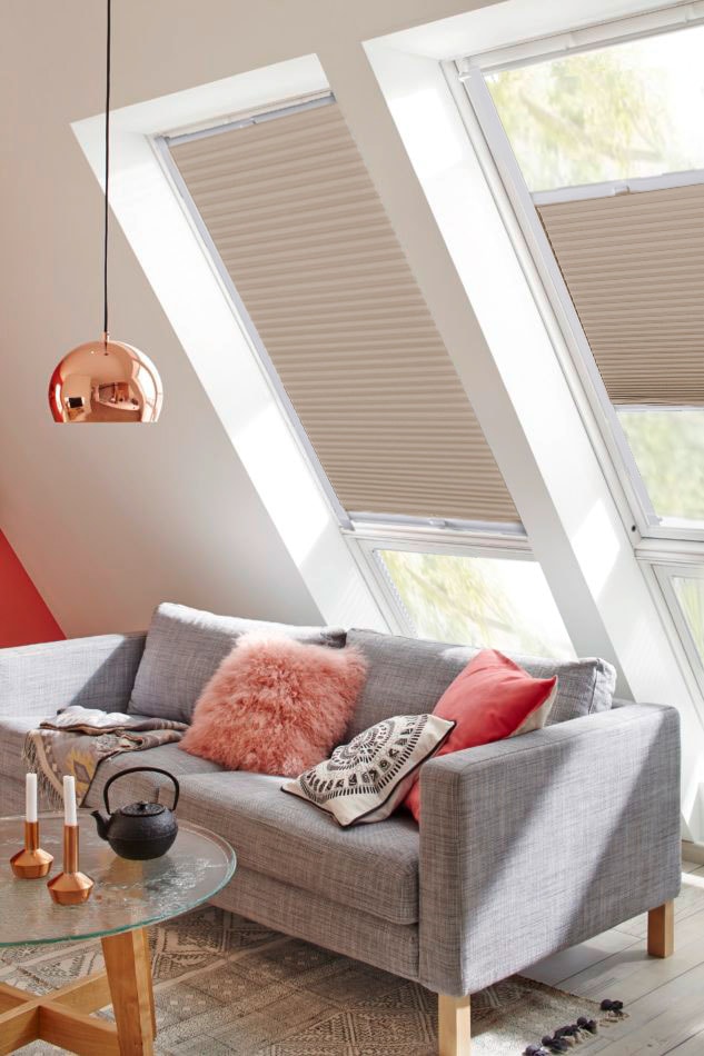 sunlines Dachfensterplissee »StartUp Style Honeycomb VD«, abdunkelnd,  verspannt, mit Führungsschienen bestellen | BAUR | Dachfensterplissees