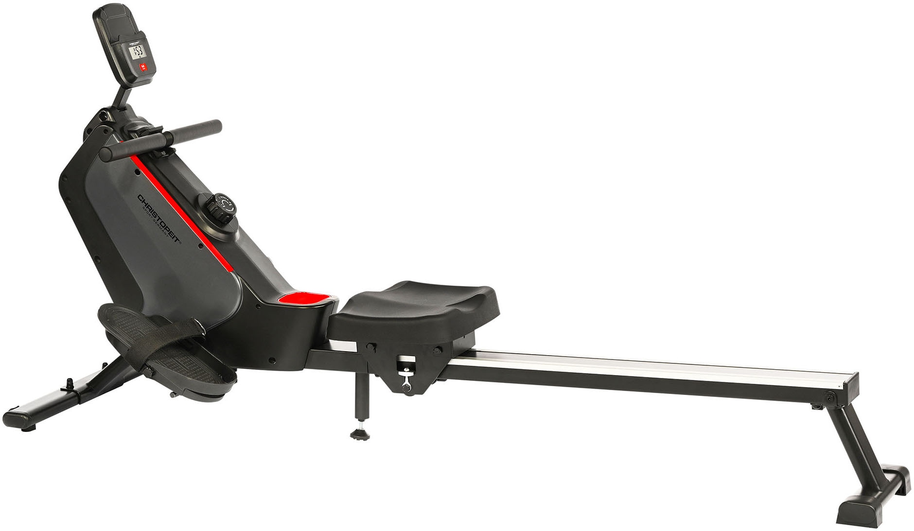 Rudergerät "RW 1000", ohne Unterlegmatte, schwarz, CHRISTOPEIT SPORT, Rudergeräte, Rudermaschine, 120 kg max. Benutzergewicht