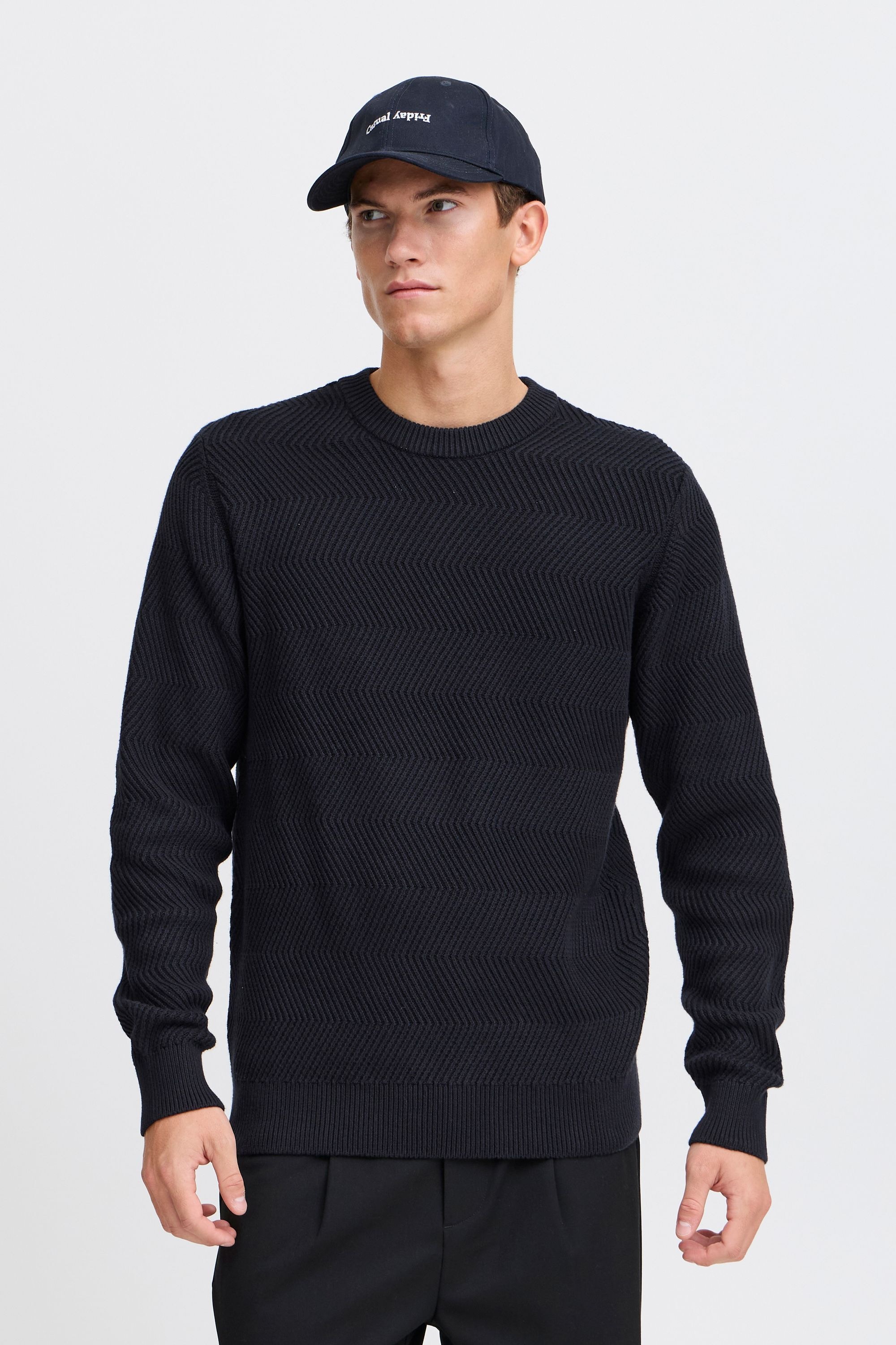 Thumbnail - Casual Friday Strickfleece-Pullover "Strickpullover CFKARL structured crew neck knit"