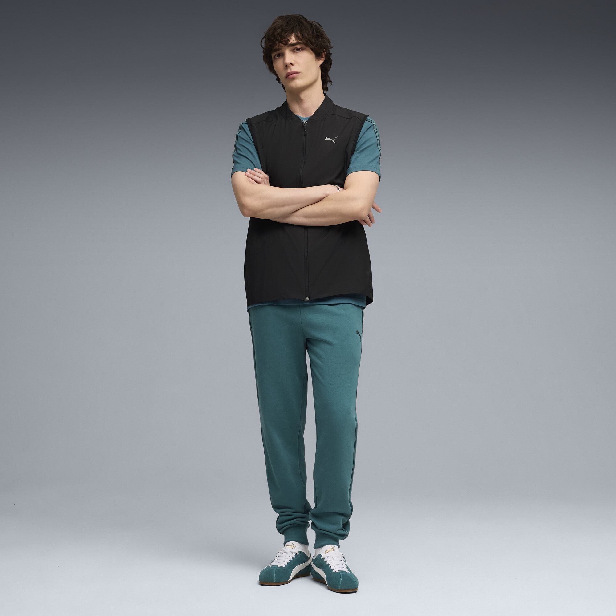 Sporthose PUMA "Essentials Tape Jogginghose Herren", Herren, Gr. XXL, Normalgrößen, emerald ice grün, Obermaterial: 68% Baumwolle, 32% Polyester; Rippe: 97% Baumwolle, 3% Elasthan; Tasche – Oben: 100% Baumwolle, regular fit, Hosen Sporthose 3