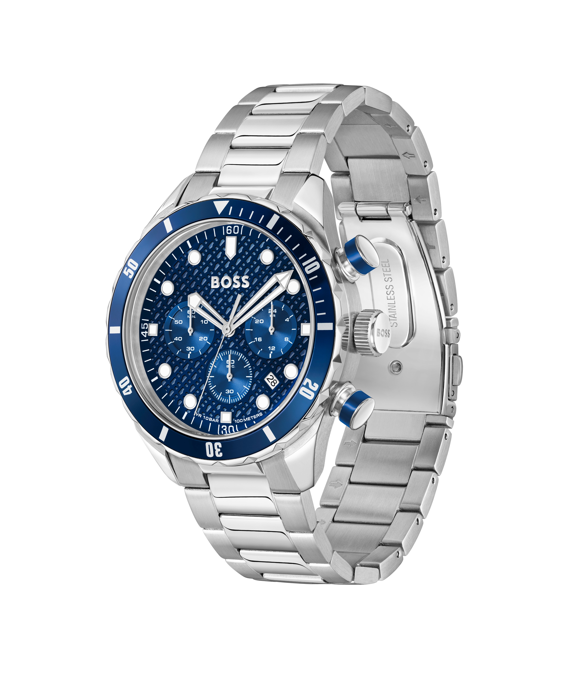 BOSS Chronograph »BOSS CHRONOMATIX« Quarzuhr, Armbanduhr, Herrenuhr, Edelstahlarmband, analog, Tag