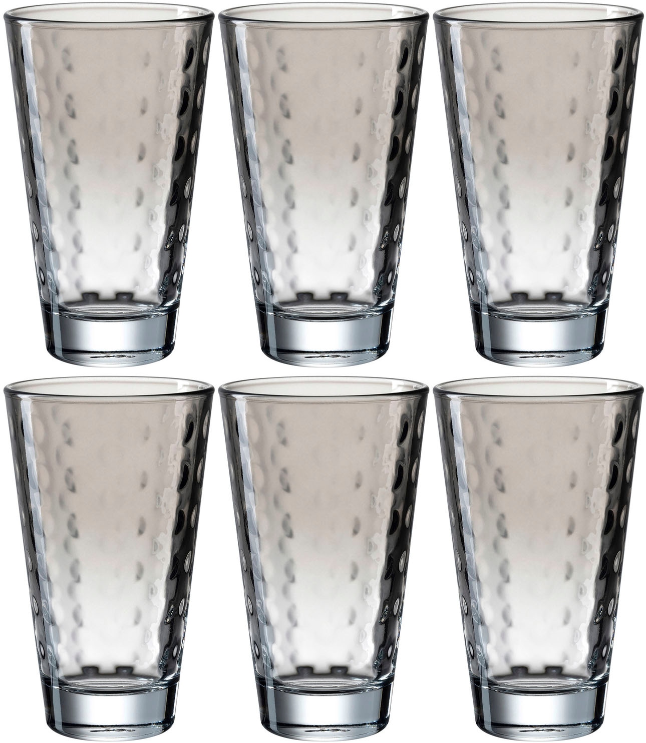 Longdrinkglas »OPTIC«, (Set, 6 tlg.), 300 ml, 6-teilig