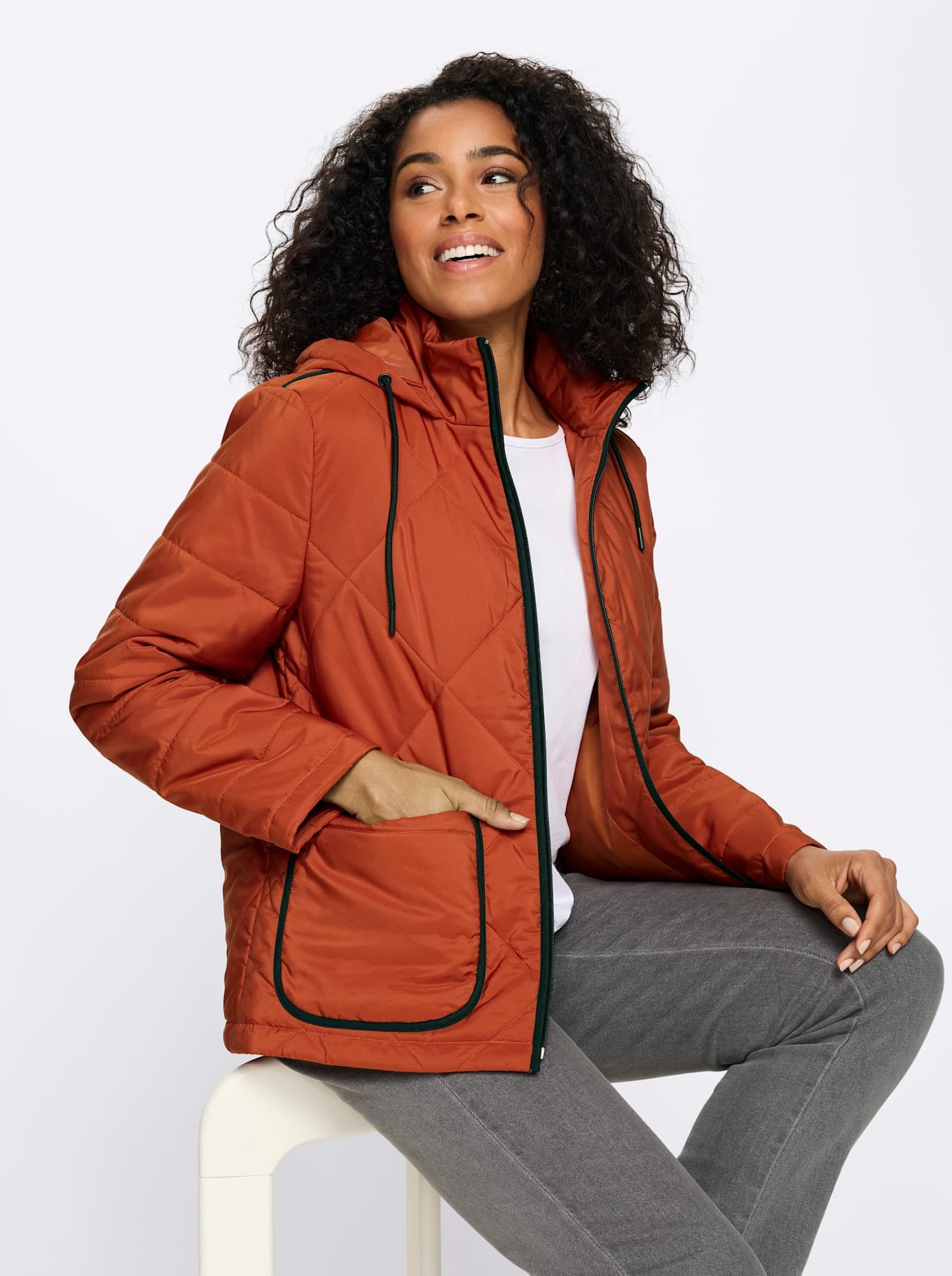 Classic Basics Steppjacke mit Kapuze