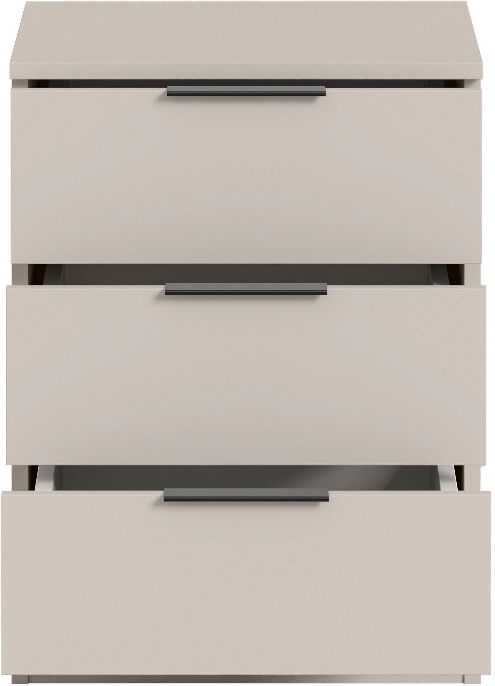 Home affaire Nachtkommode »Skarde Nachttisch Beistelltisch Kommode, Breite: 45 cm« 1 Stk. tlg. Skarde, Nachtkommode, 3 Schubkästen, kashmir