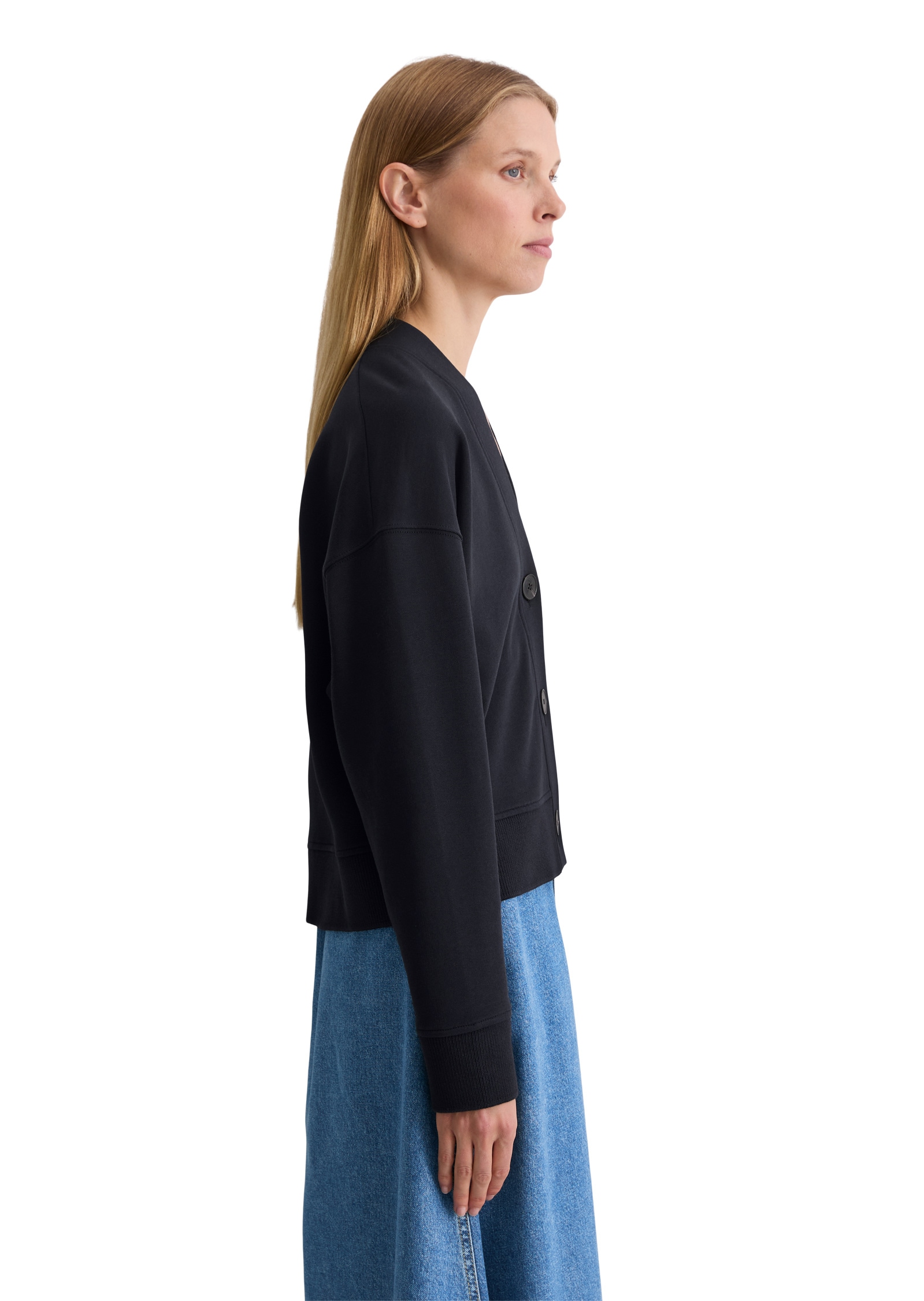 Marc OPolo Sweatjacke "mit Rippstrick-Bund" günstig online kaufen