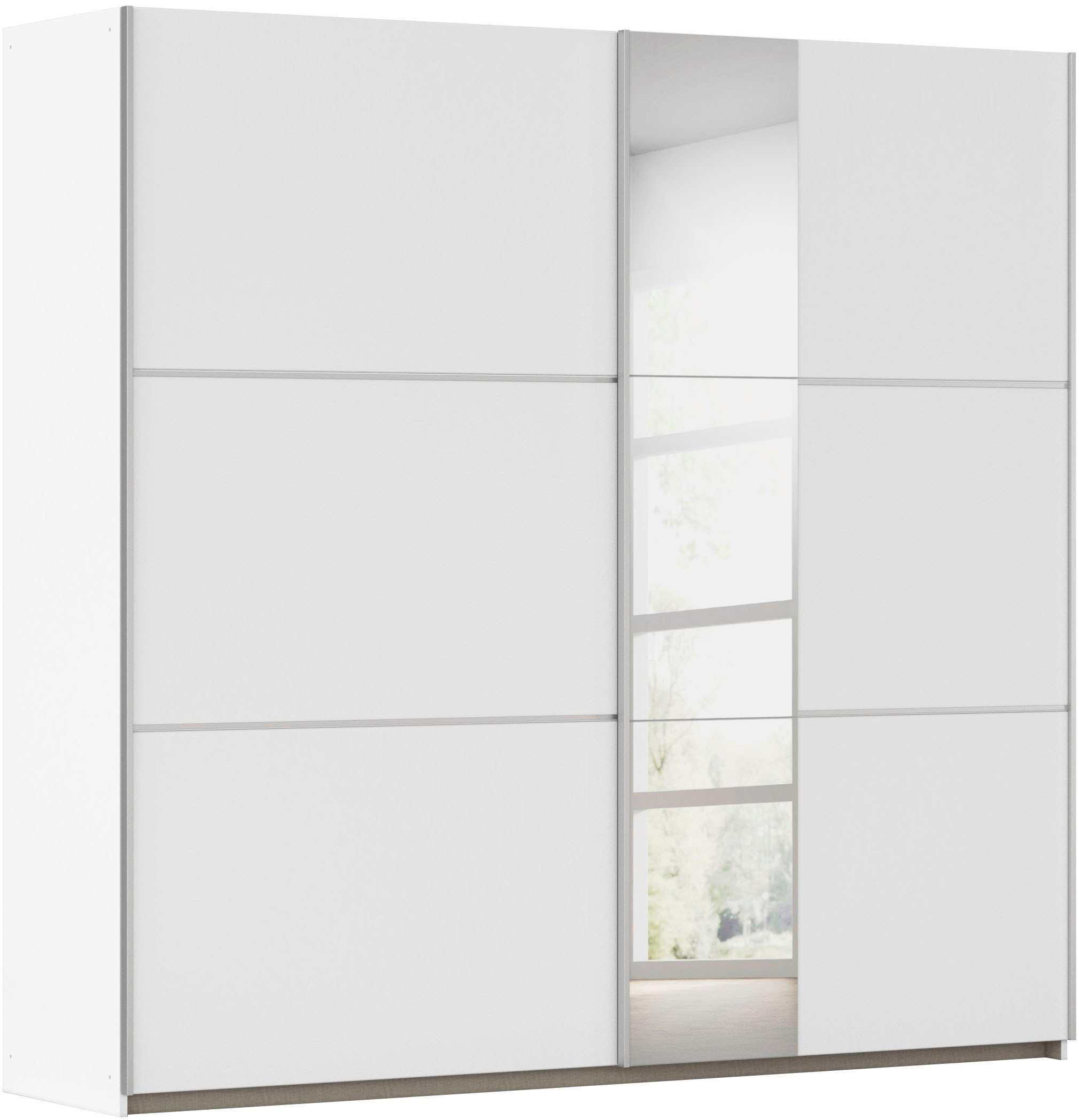 OTTO home Kleiderschrank "Mehrzweckschrank Aktenschrank Möbel Mietswohnung TOPSELLER ASTANA" 3 Ausstattungen BASIC/CLASSIC/PREMIUM (inkl. SOFT-CLOSE-FUNKTION), mit 3 Spiegelelementen, Metallgriffleisten alufarbig MADE IN GERMANY