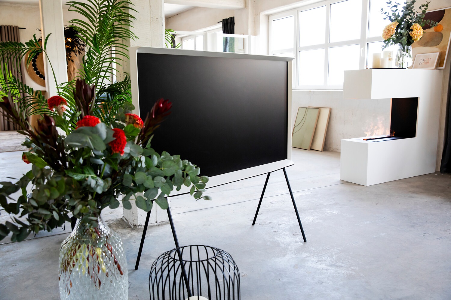 Samsung LED-Fernseher »GQ55LS01BGU«, Smart-TV-Google TV, Mattes Display, QLED-Bildqualität, Abnehmbare Standfüße
