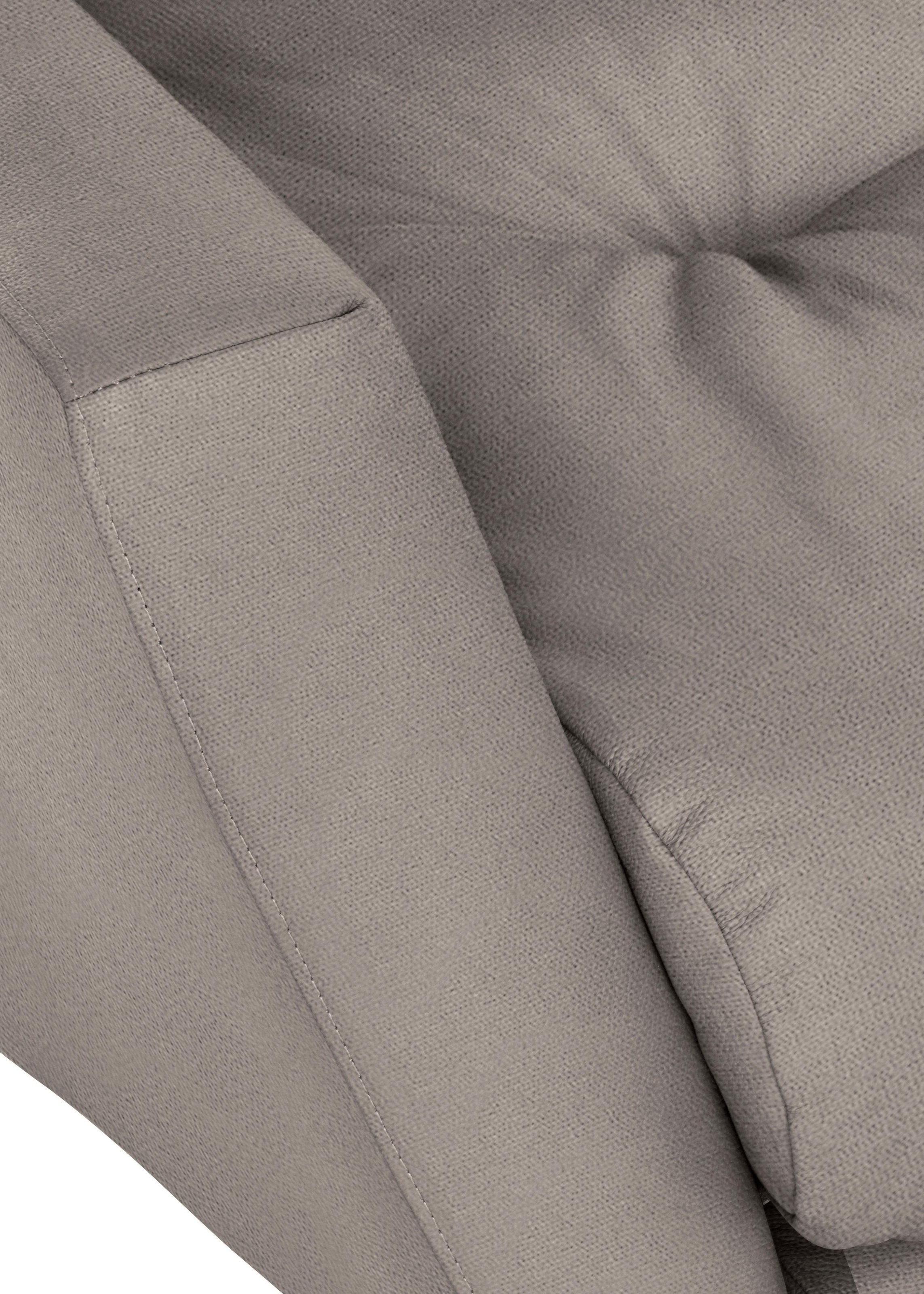 W.SCHILLIG Big-Sofa »softy«, mit dekorativer Heftung im Sitz, Füße schwarz pulverbeschichtet