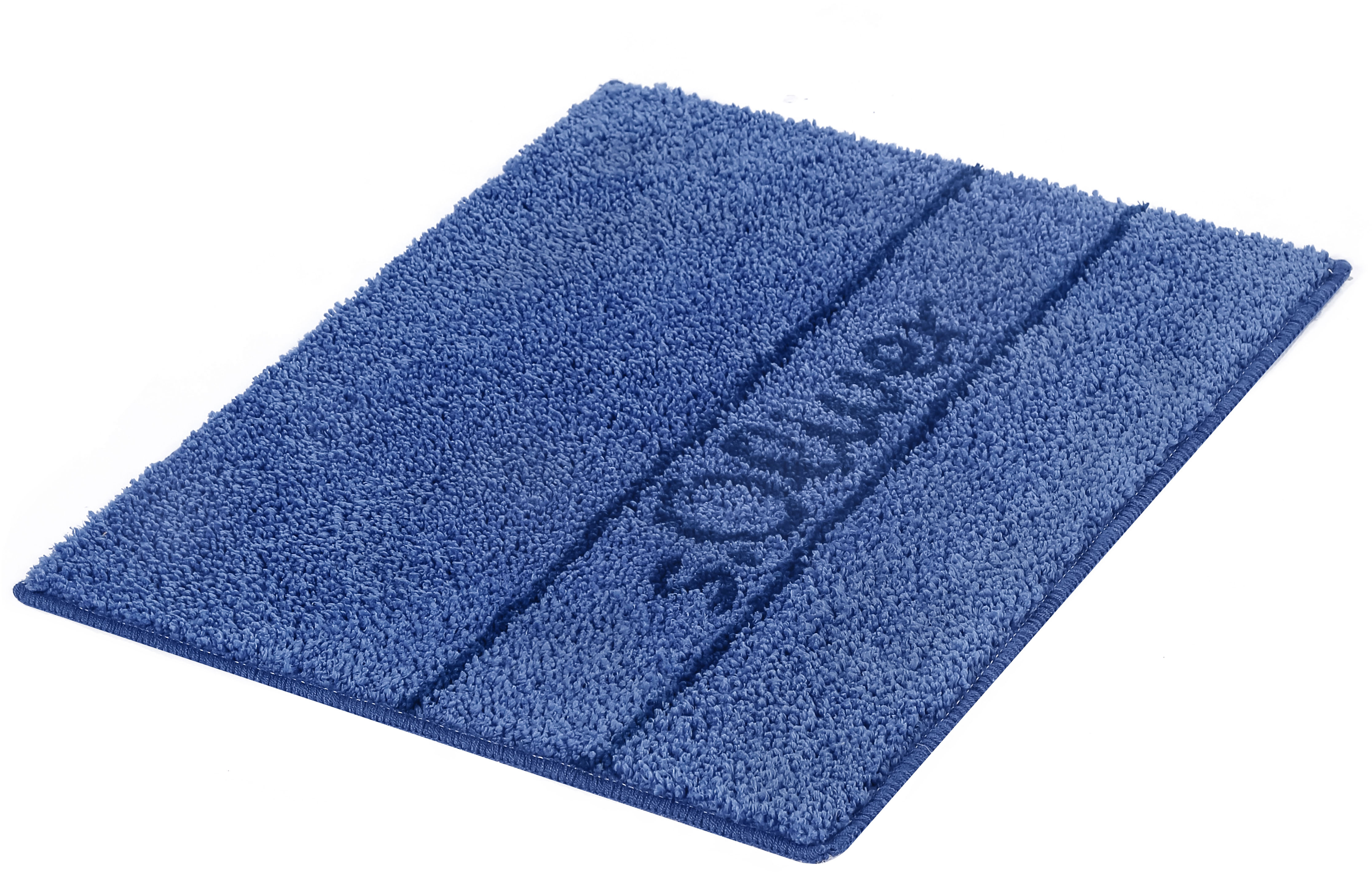 Badematte S.OLIVER, H:10mm, blau, Polyester, Badematten, "Allie, Badvorleger, Badezimmer Teppich, Duschvorleger", Badteppich, weiche Haptik,