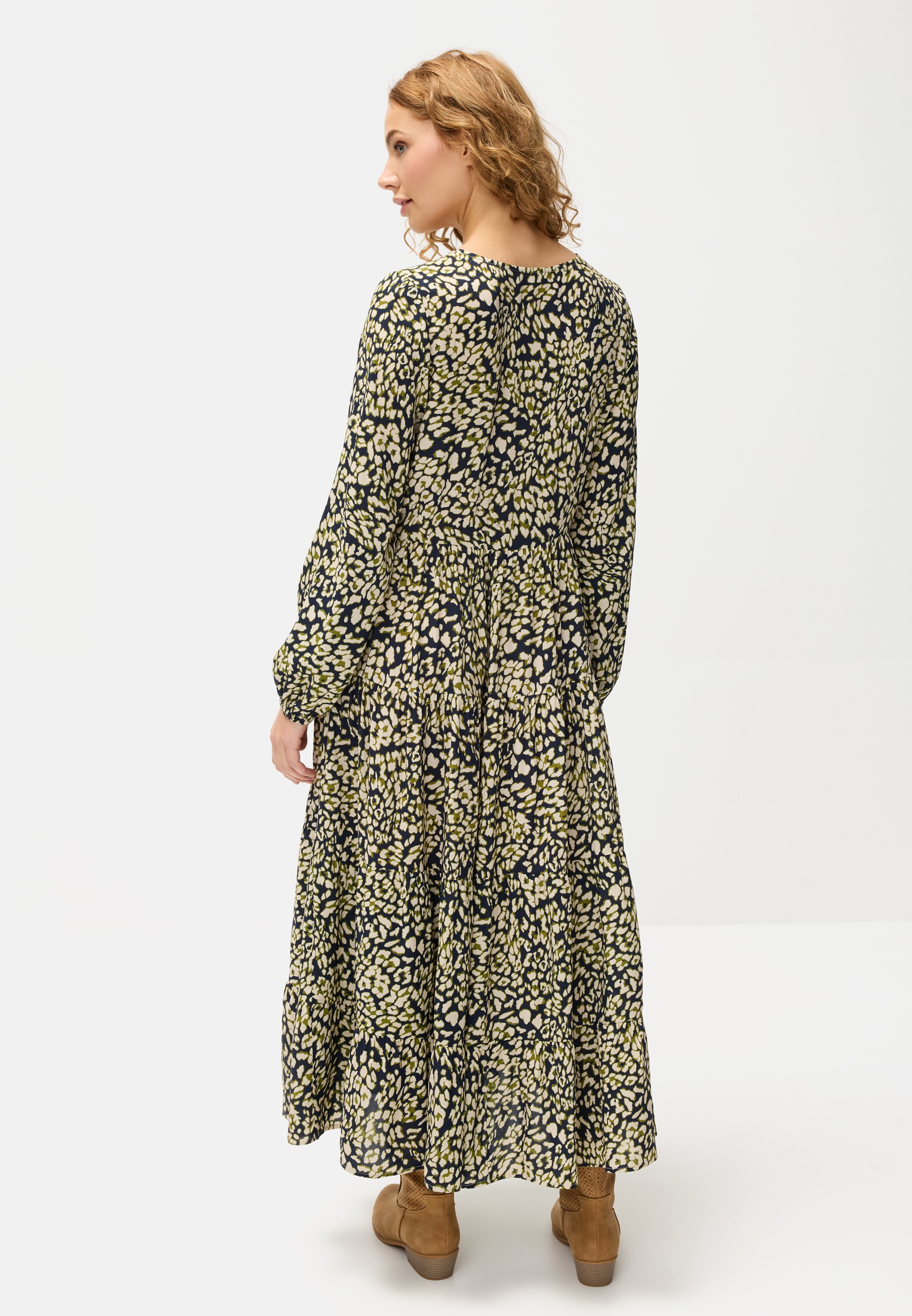 Thumbnail - LASCANA Maxikleid mit Leoprint und Volants, Volantkleid