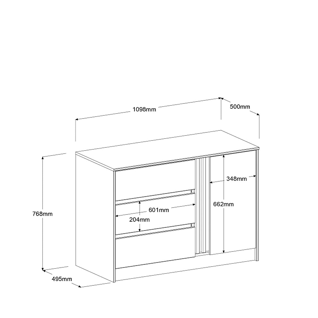 Parisot Schlafzimmer-Set »Parisot Escale«, (3 tlg.), Einsatz der Kommode drehbar - Eiche oder Weiss, viel Stauraum