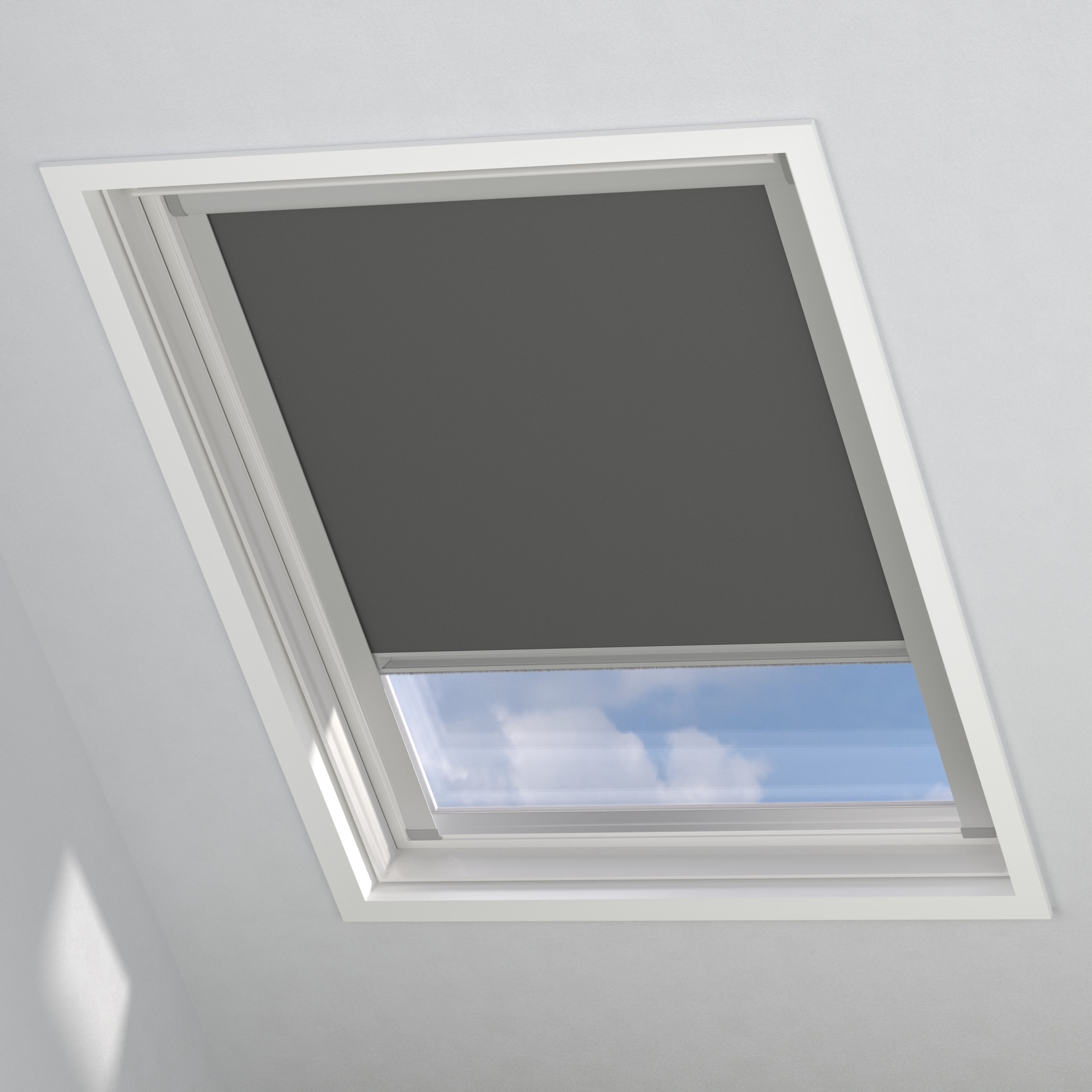 my home Verdunklungsrollo "Sky-Dachfensterrollo" verdunkelnd energiesparend mit Bohren in Führungsschienen mit Kassette und Seitenprofilen
