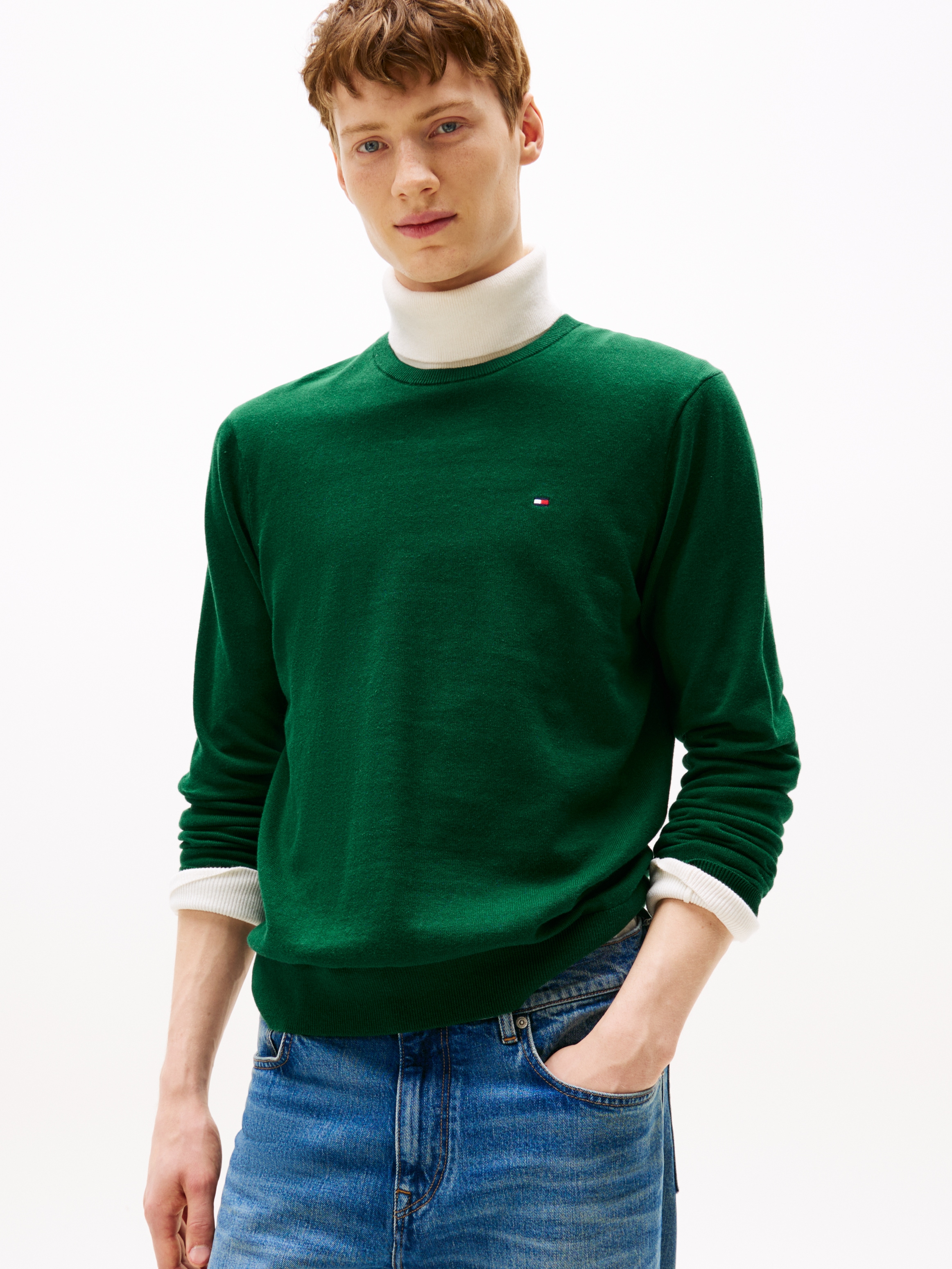 Tommy Hilfiger Rundhalspullover "ESSENTIAL COTTON CREW NECK" günstig online kaufen